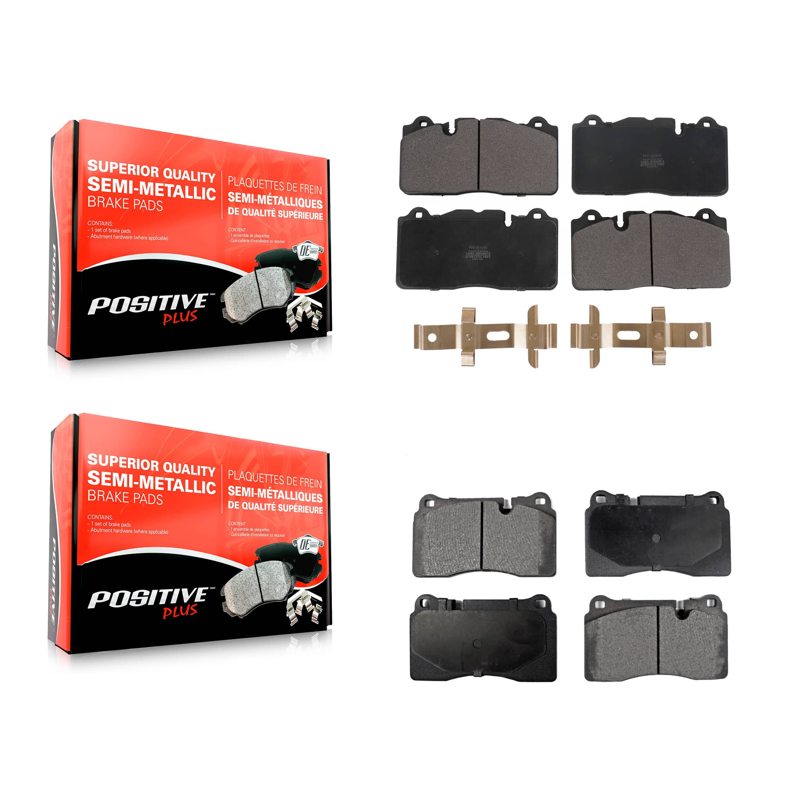 Positive Plus - KPF-100605 - Front and Rear Disc Brake Pad Kits