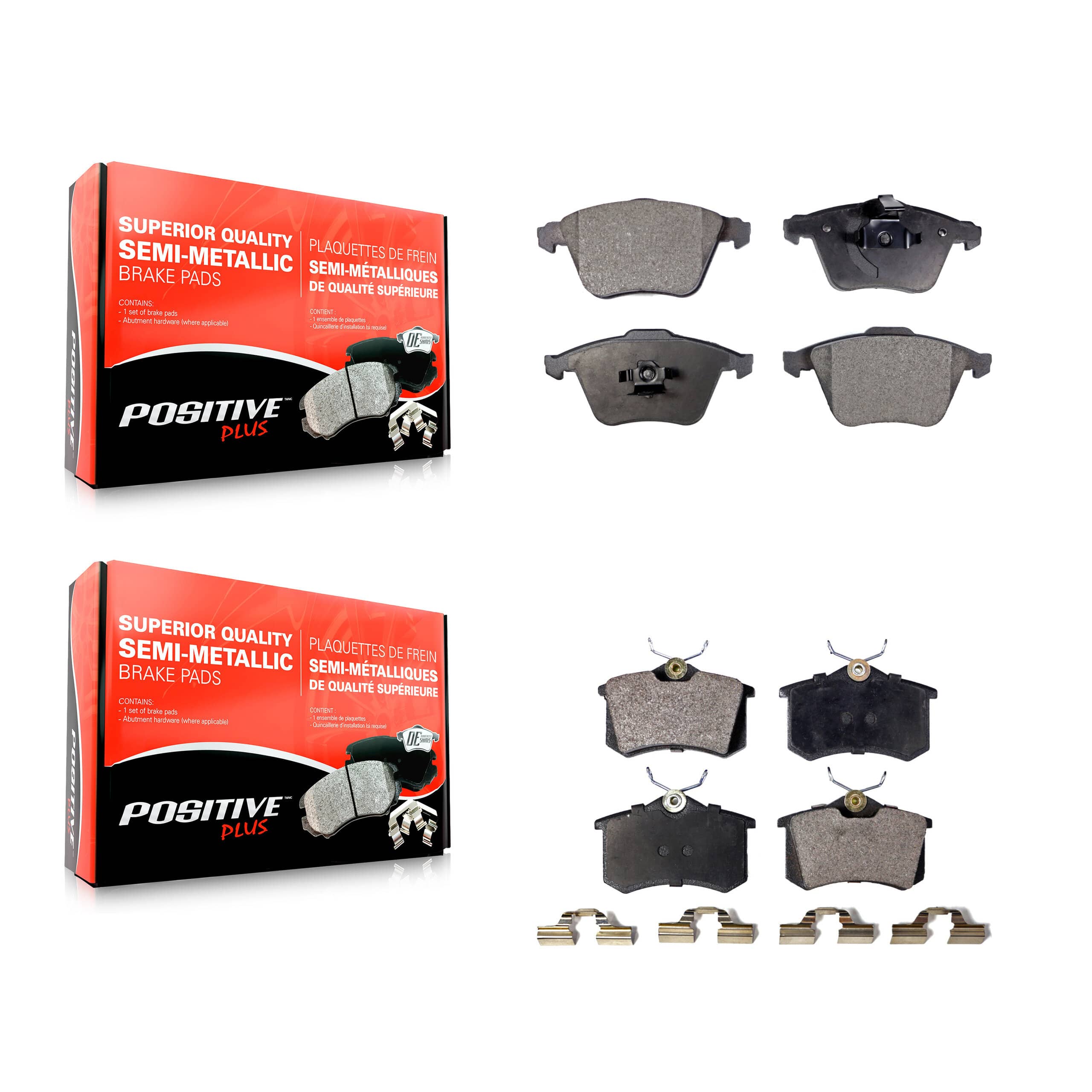 Positive Plus - KPF-100639 - Front and Rear Disc Brake Pad Kits