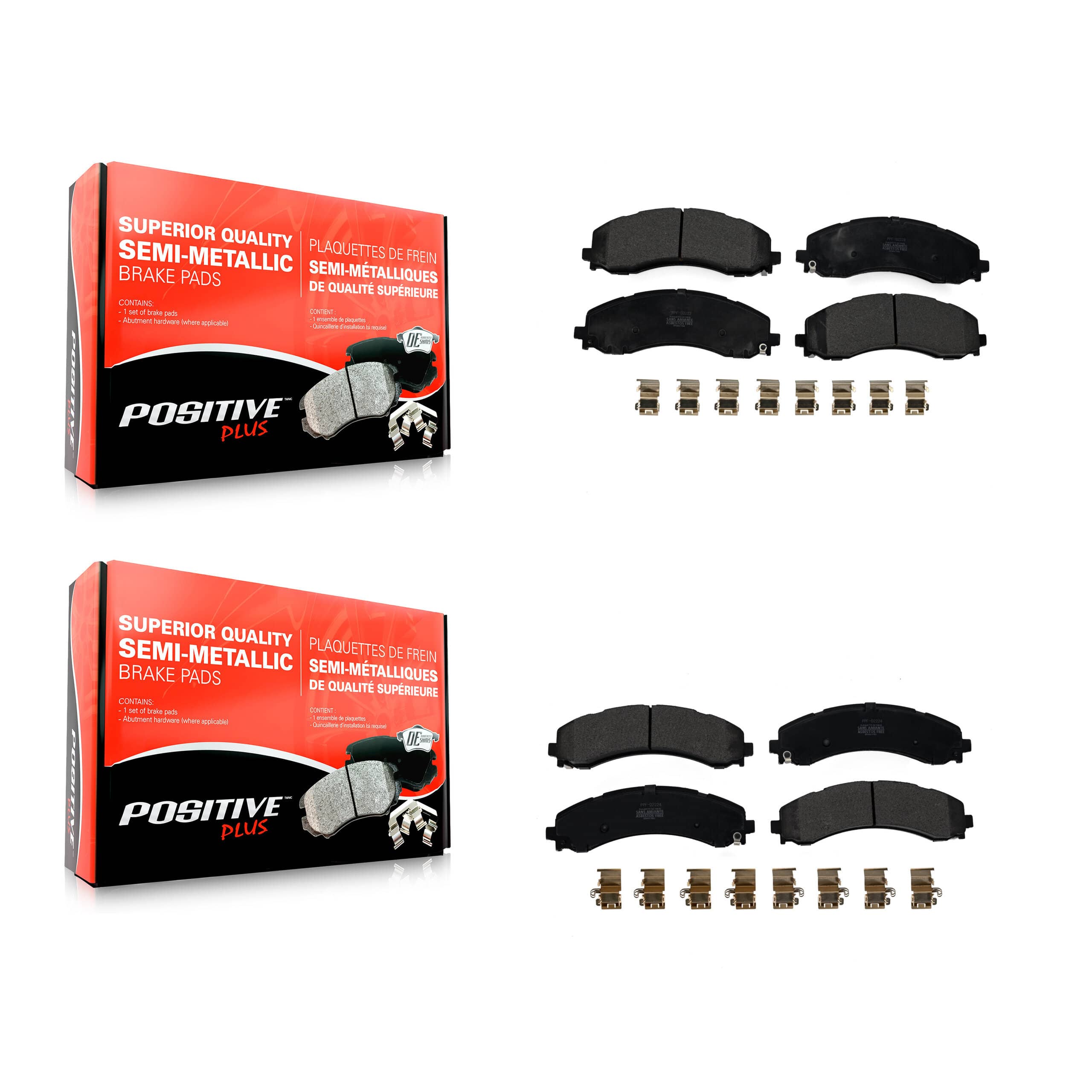 Positive Plus - KPF-100671 - Front and Rear Disc Brake Pad Kits