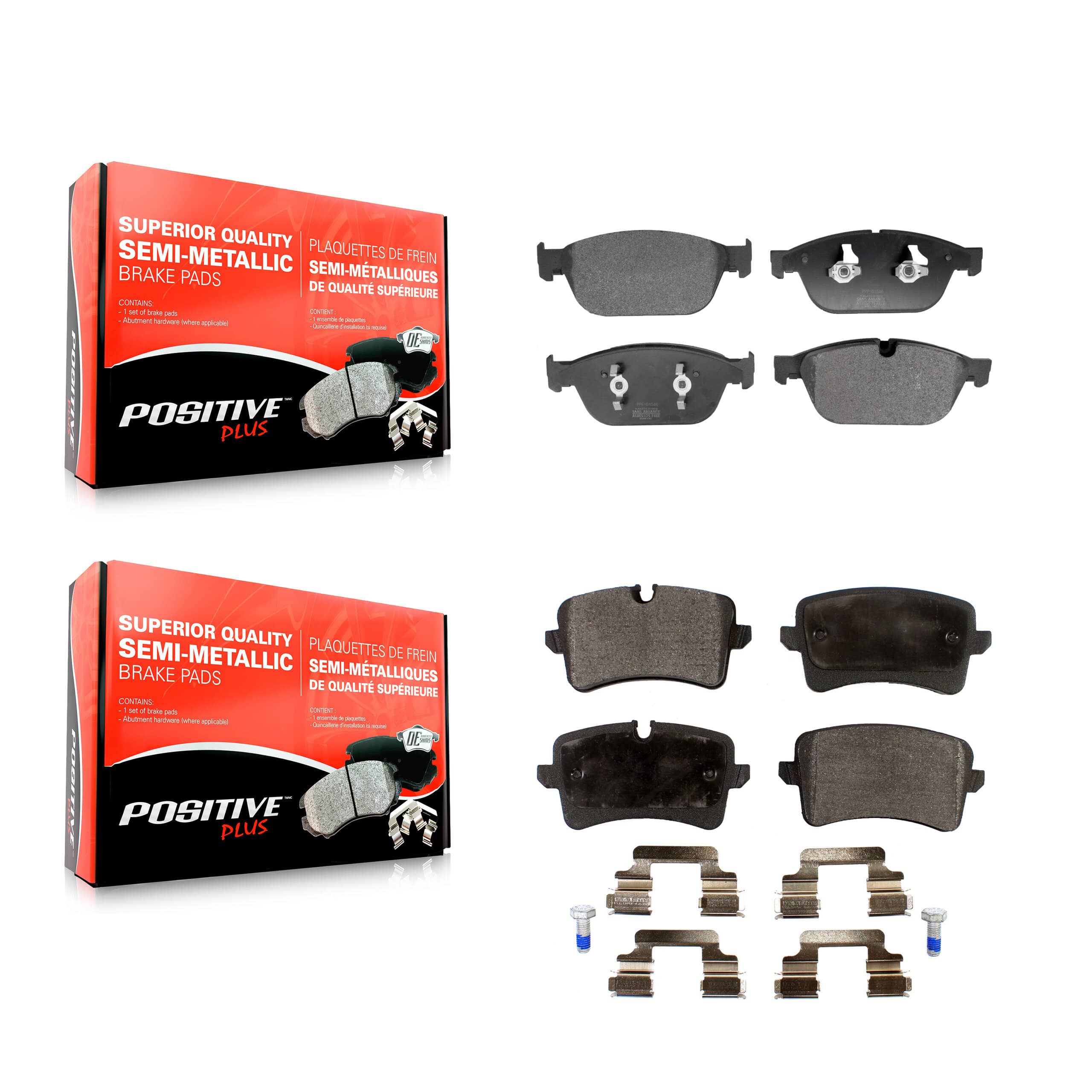 Positive Plus - KPF-100709 - Front and Rear Disc Brake Pad Kits