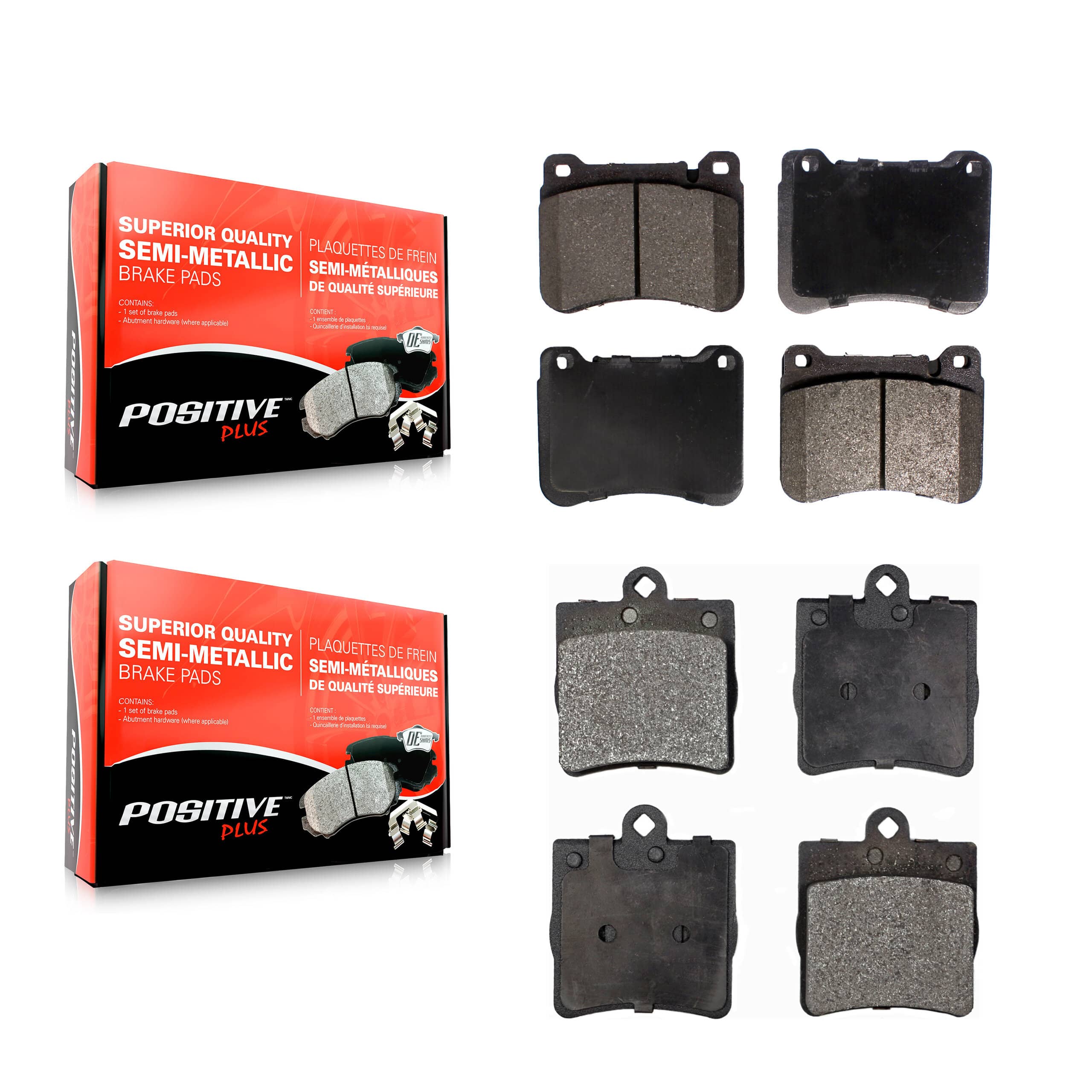 Positive Plus - KPF-100803 - Front and Rear Disc Brake Pad Kits