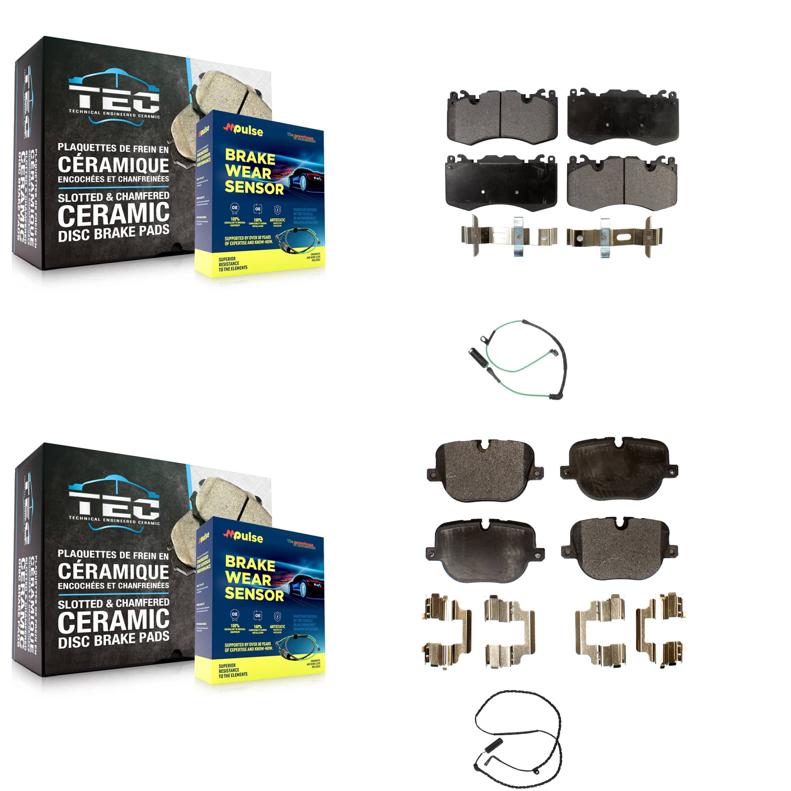 Positive Plus - KPW-100063 - Front and Rear Disc Brake Pad Kits