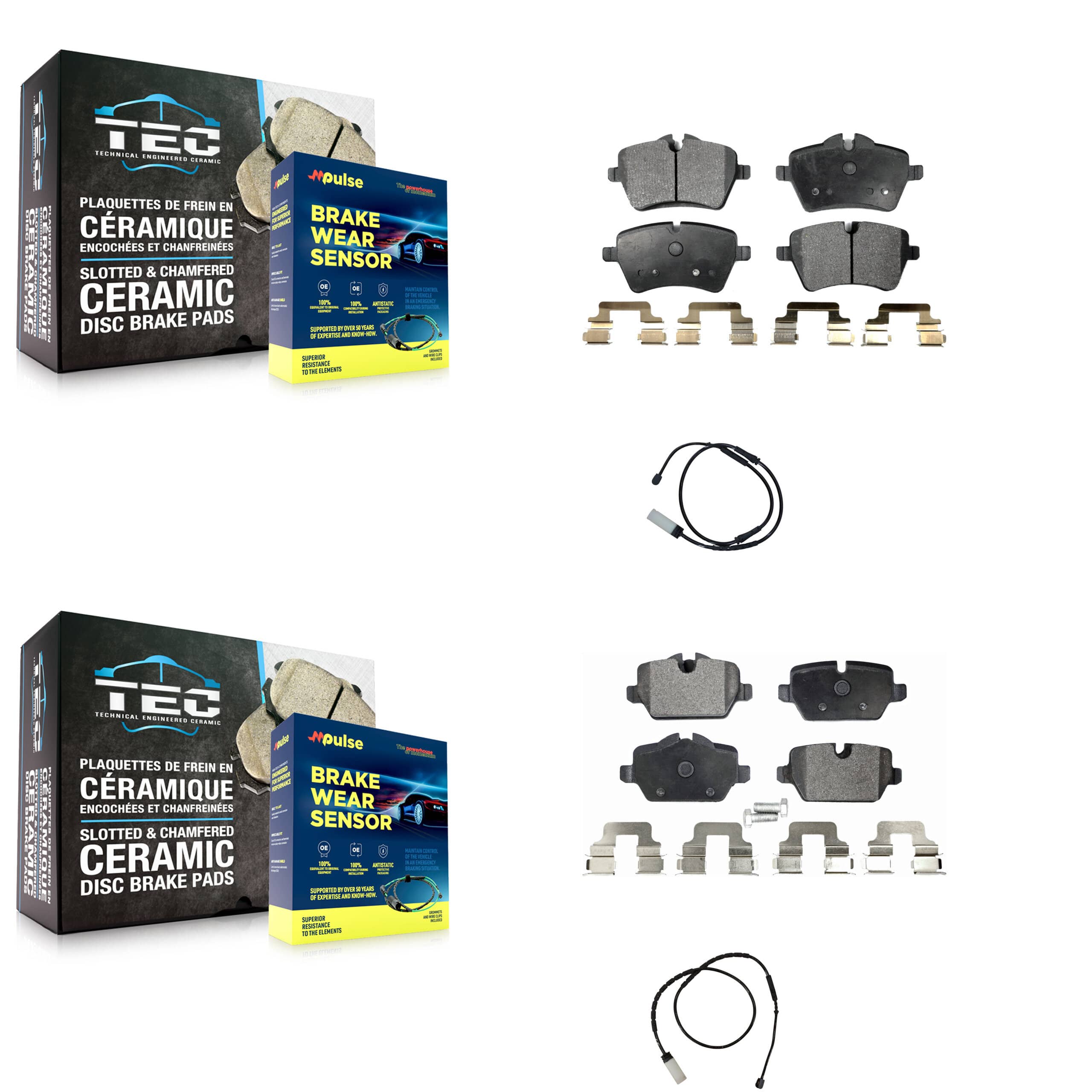 Positive Plus - KPW-100069 - Front and Rear Disc Brake Pad Kits