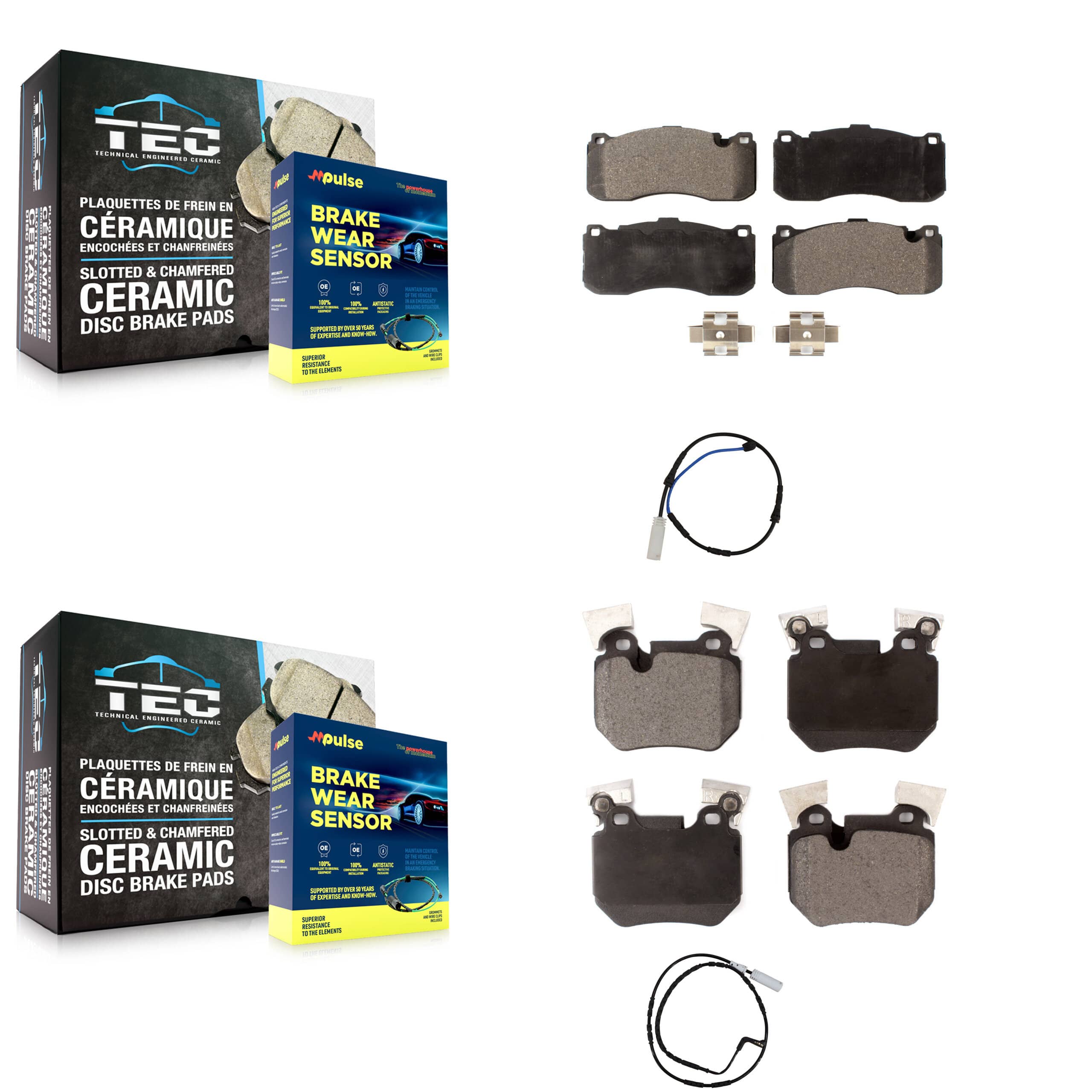 Positive Plus - KPW-100113 - Front and Rear Disc Brake Pad Kits