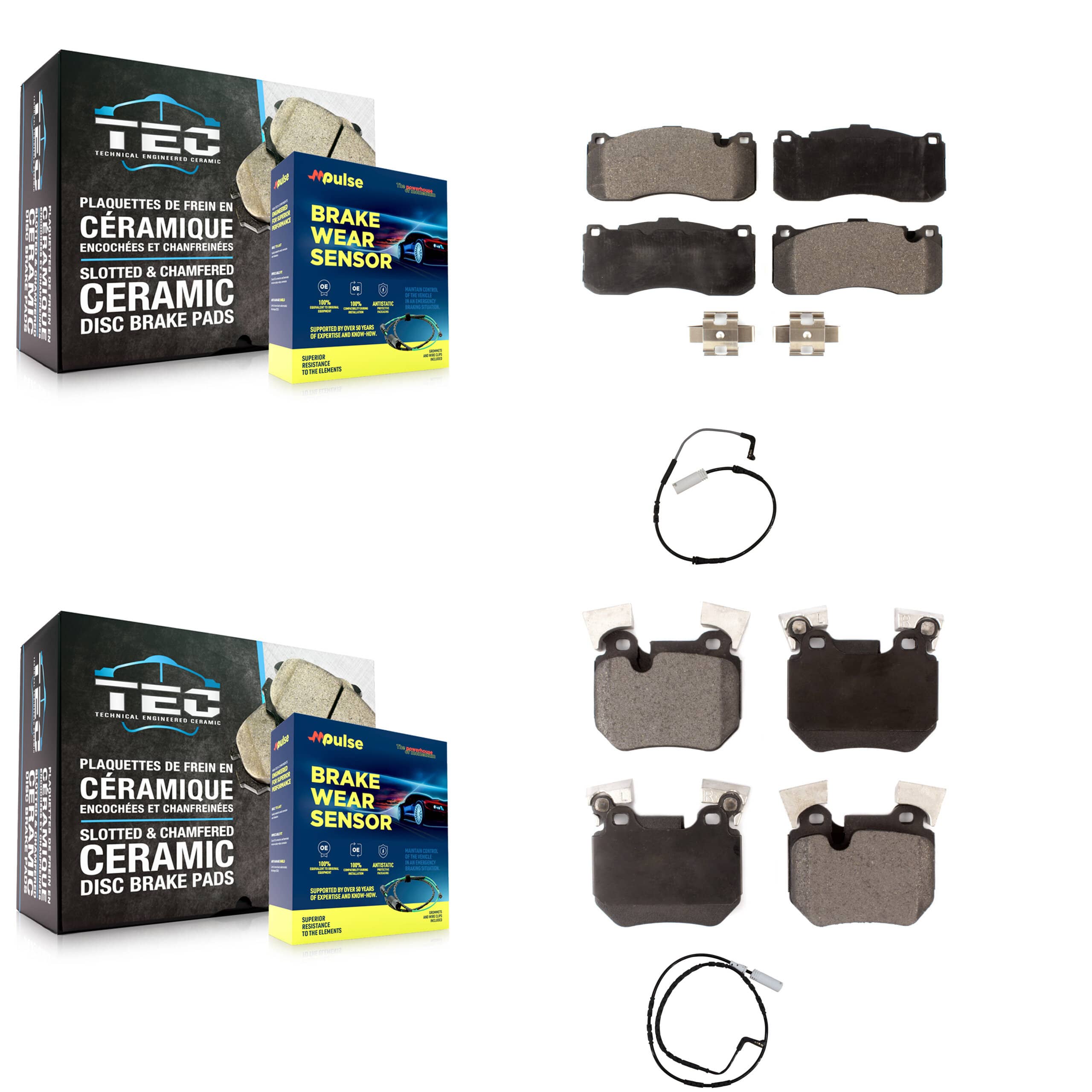 Positive Plus - KPW-100114 - Front and Rear Disc Brake Pad Kits