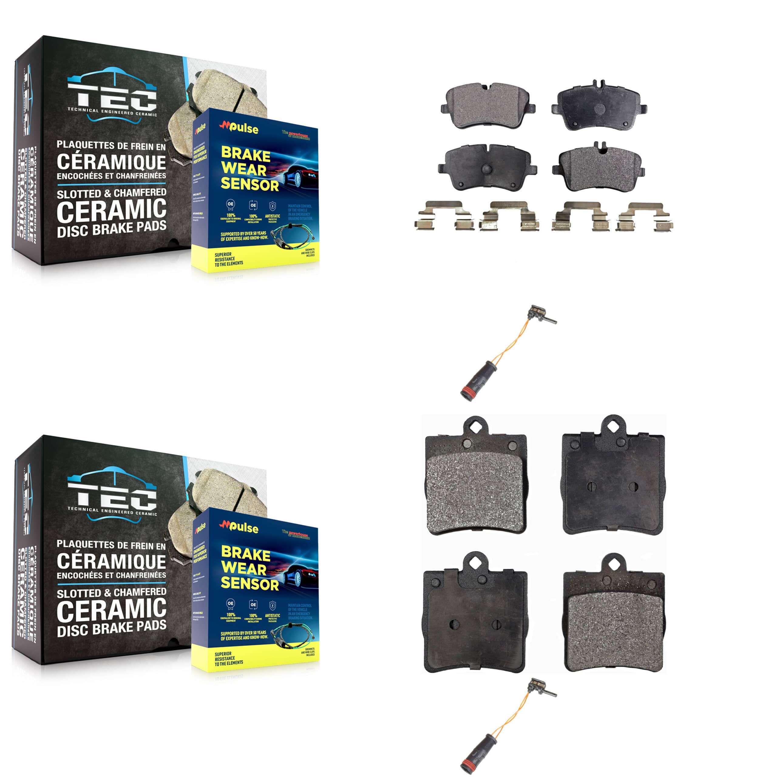 Positive Plus - KPW-100127 - Front and Rear Disc Brake Pad Kits