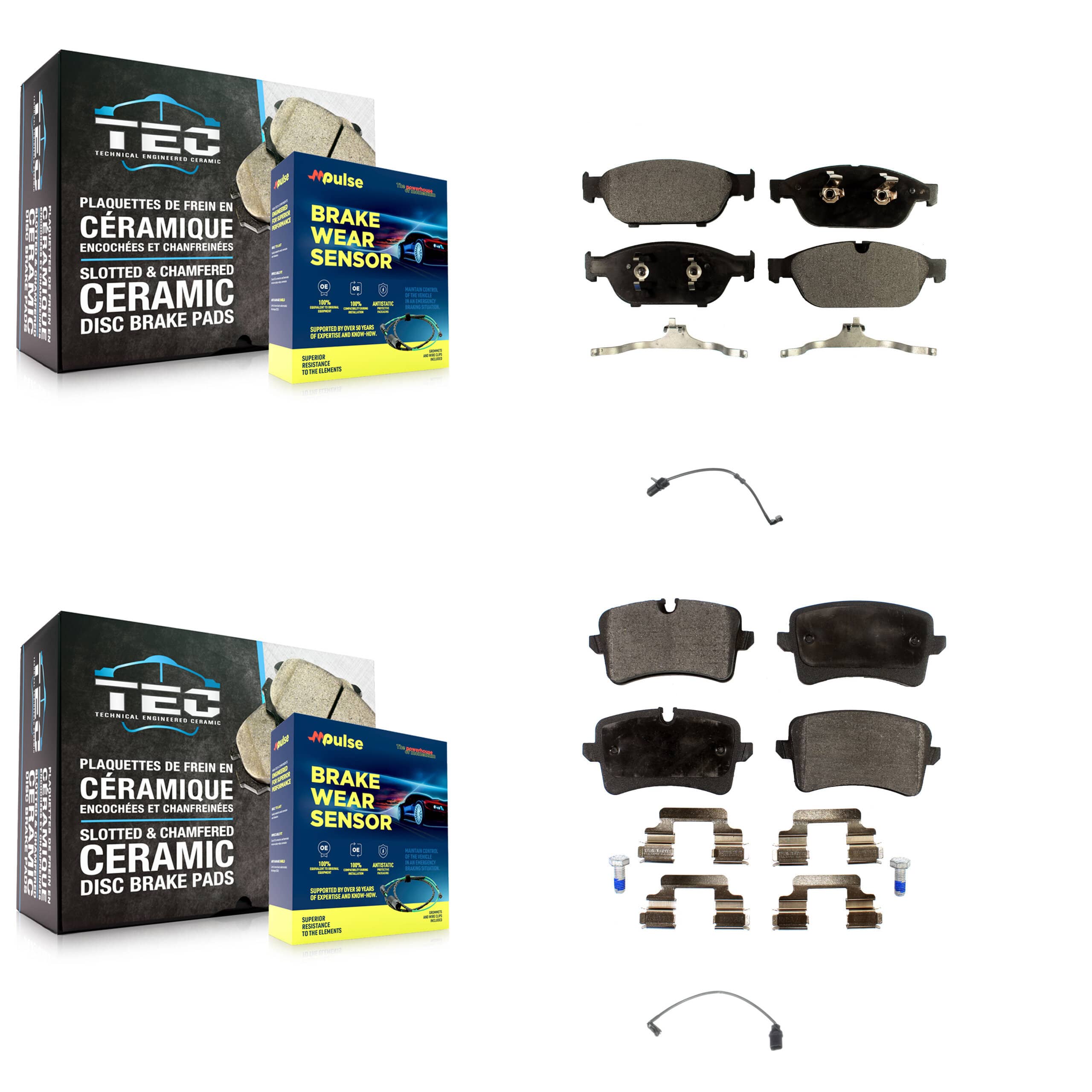Positive Plus - KPW-100150 - Front and Rear Disc Brake Pad Kits