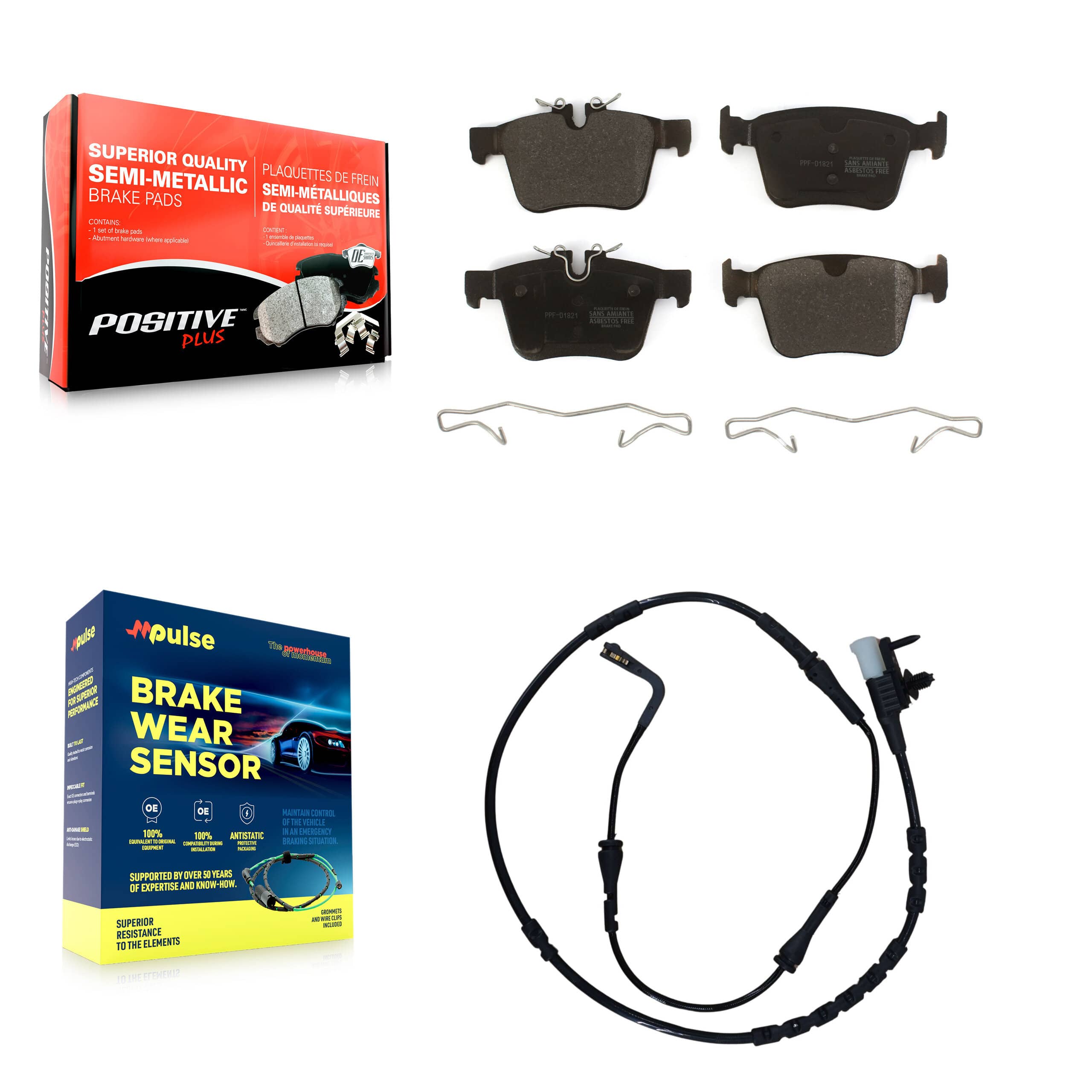 Positive Plus - KPW-100962 - Rear Disc Brake Pad Kits