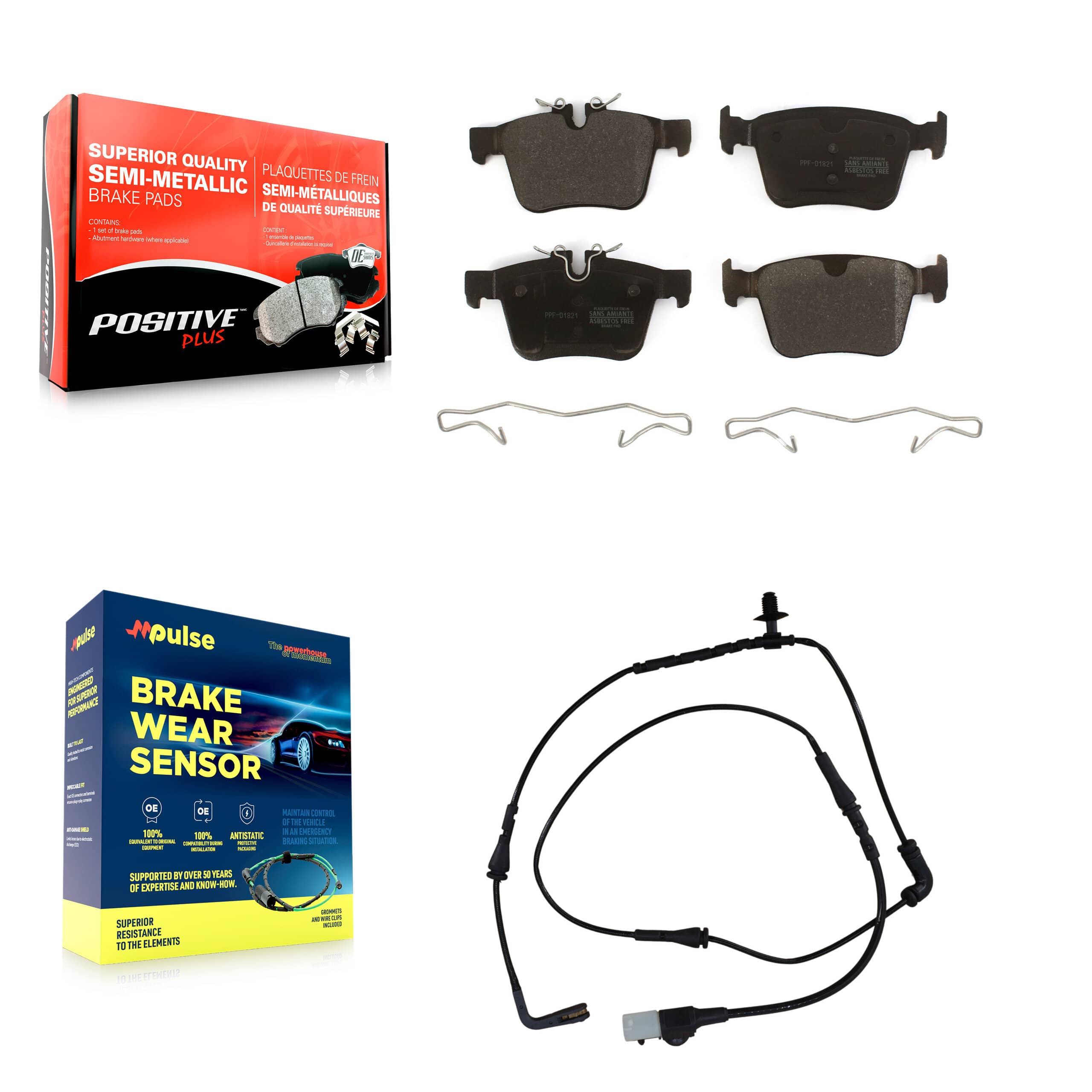 Positive Plus - KPW-100968 - Rear Disc Brake Pad Kits