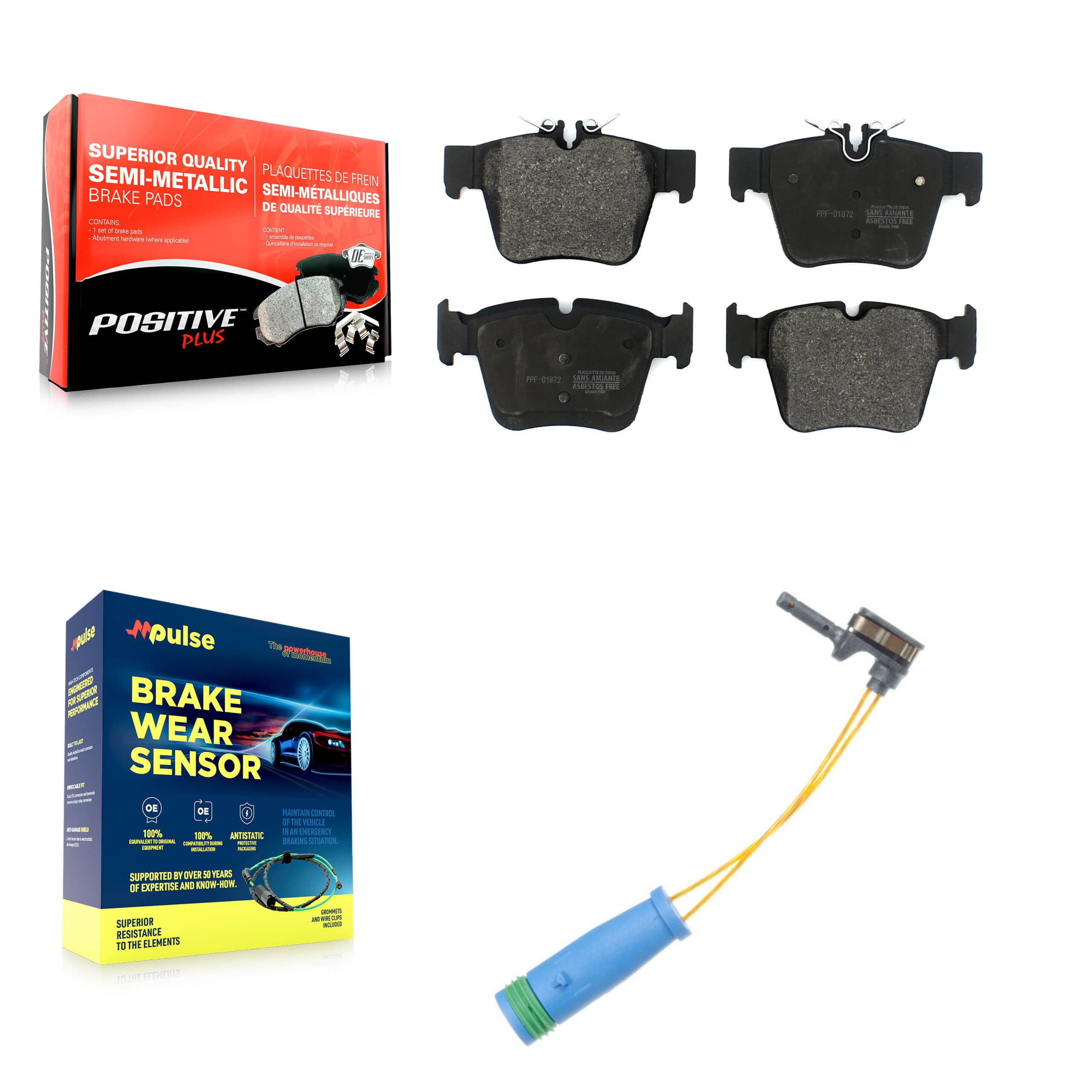 Positive Plus - KPW-101085 - Rear Disc Brake Pad Kits