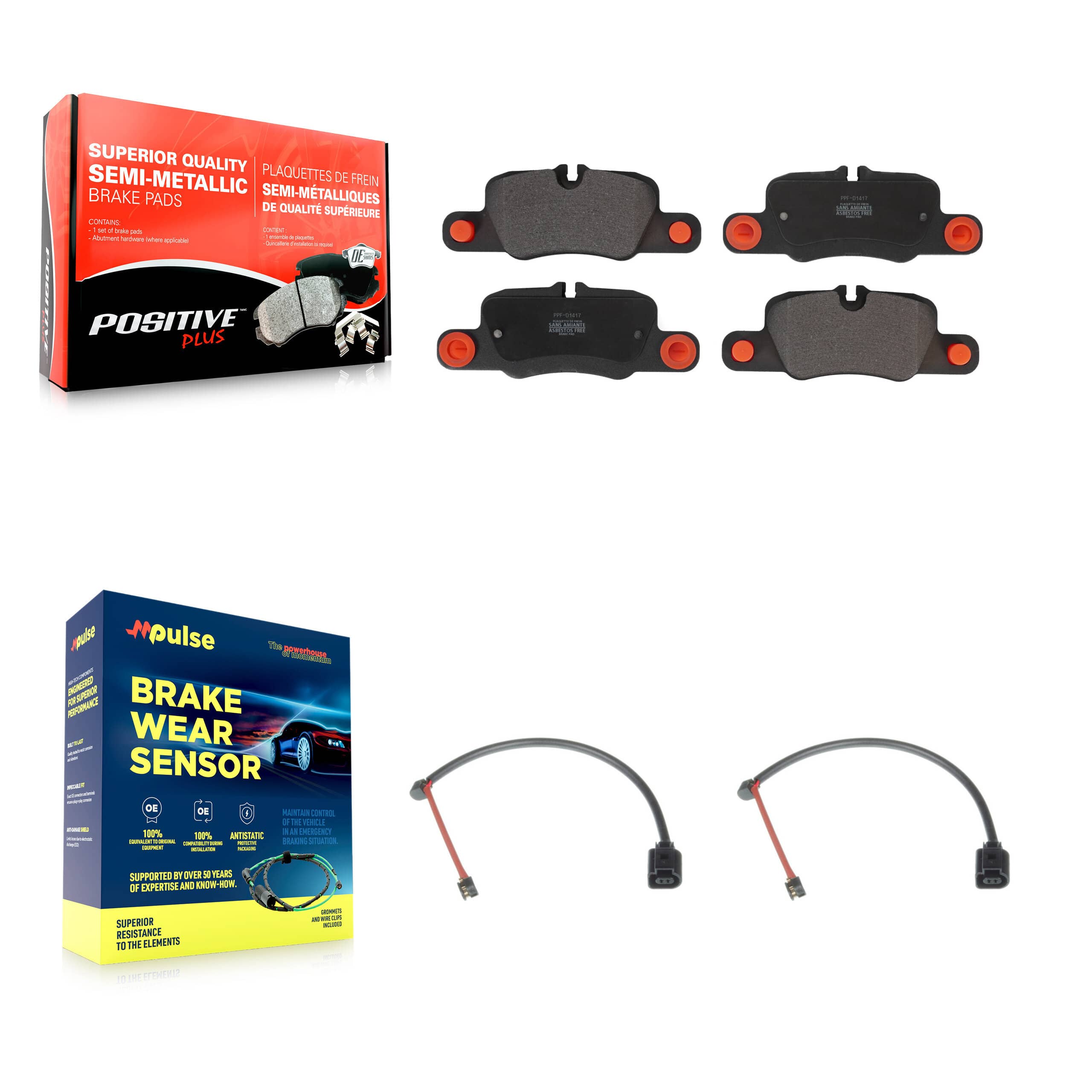 Positive Plus - KPW-101182 - Rear Disc Brake Pad Kits