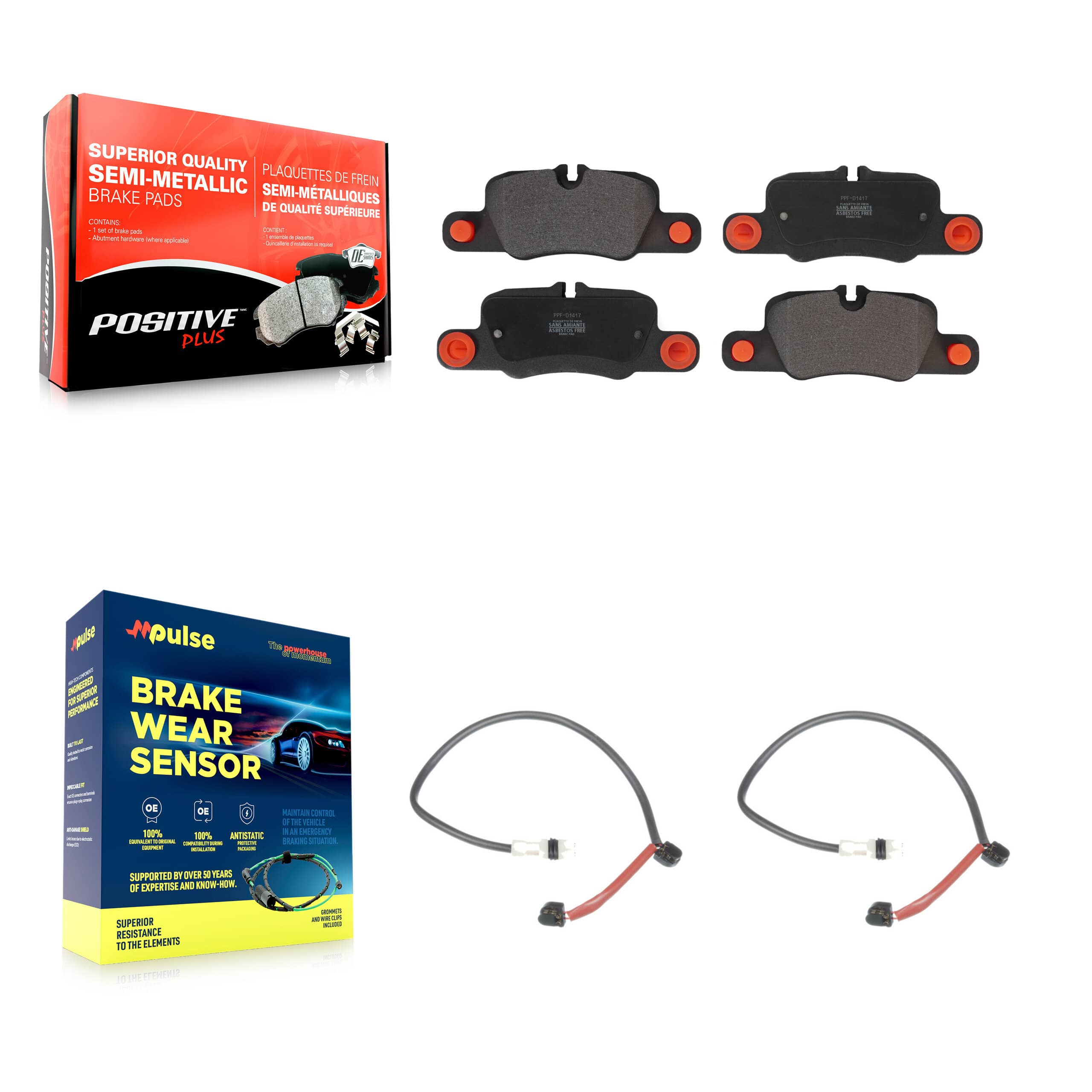 Positive Plus - KPW-101185 - Rear Disc Brake Pad Kits