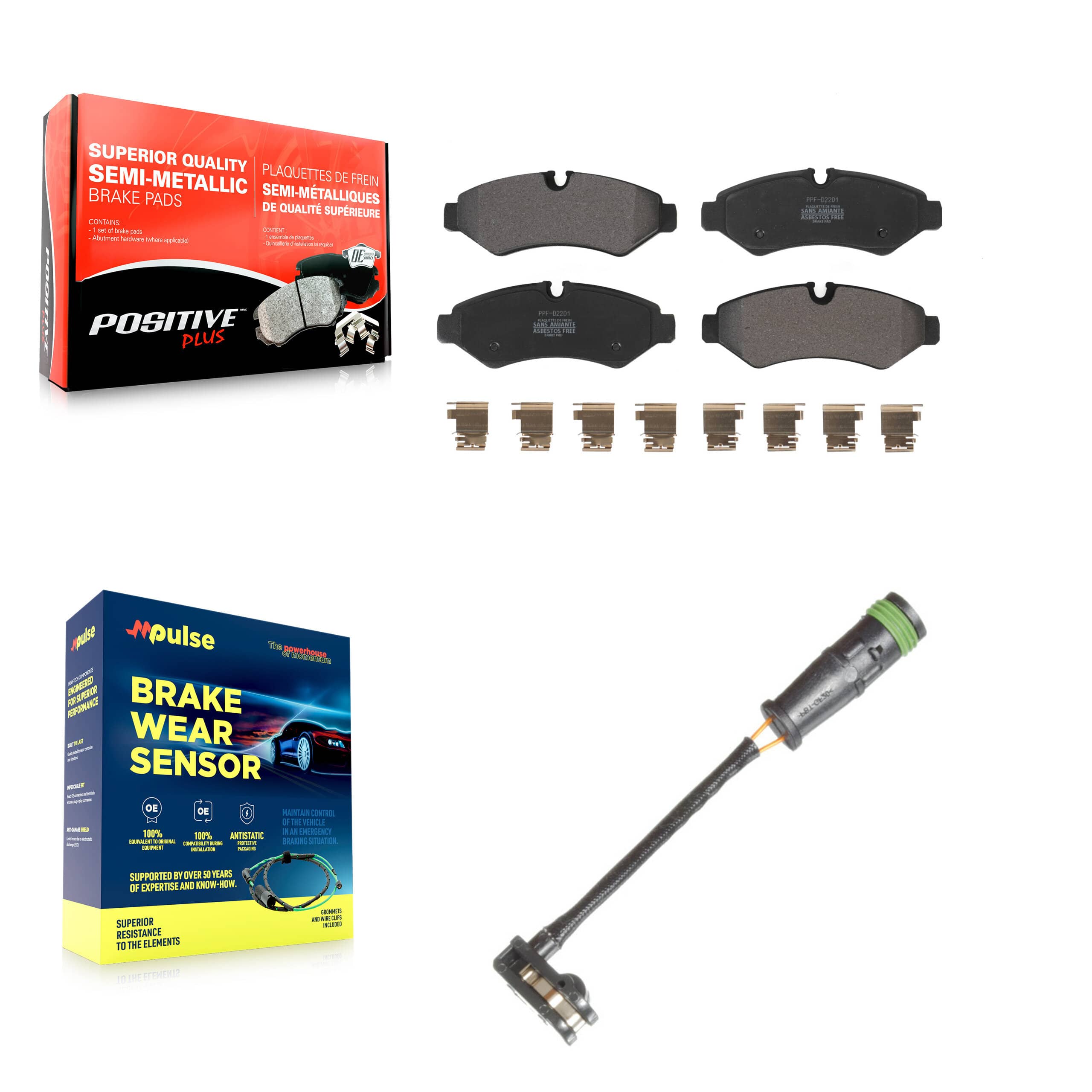 Positive Plus - KPW-101332 - Rear Disc Brake Pad Kits
