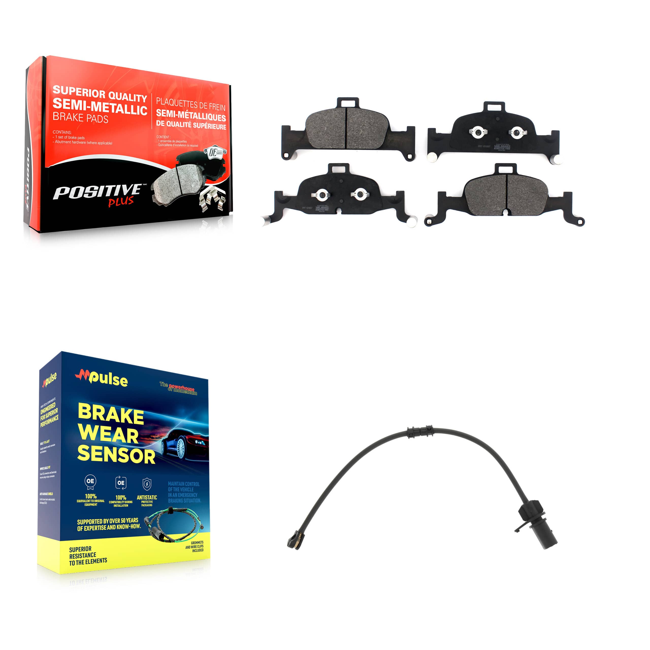 Positive Plus - KPW-101385 - Front Disc Brake Pad Kits