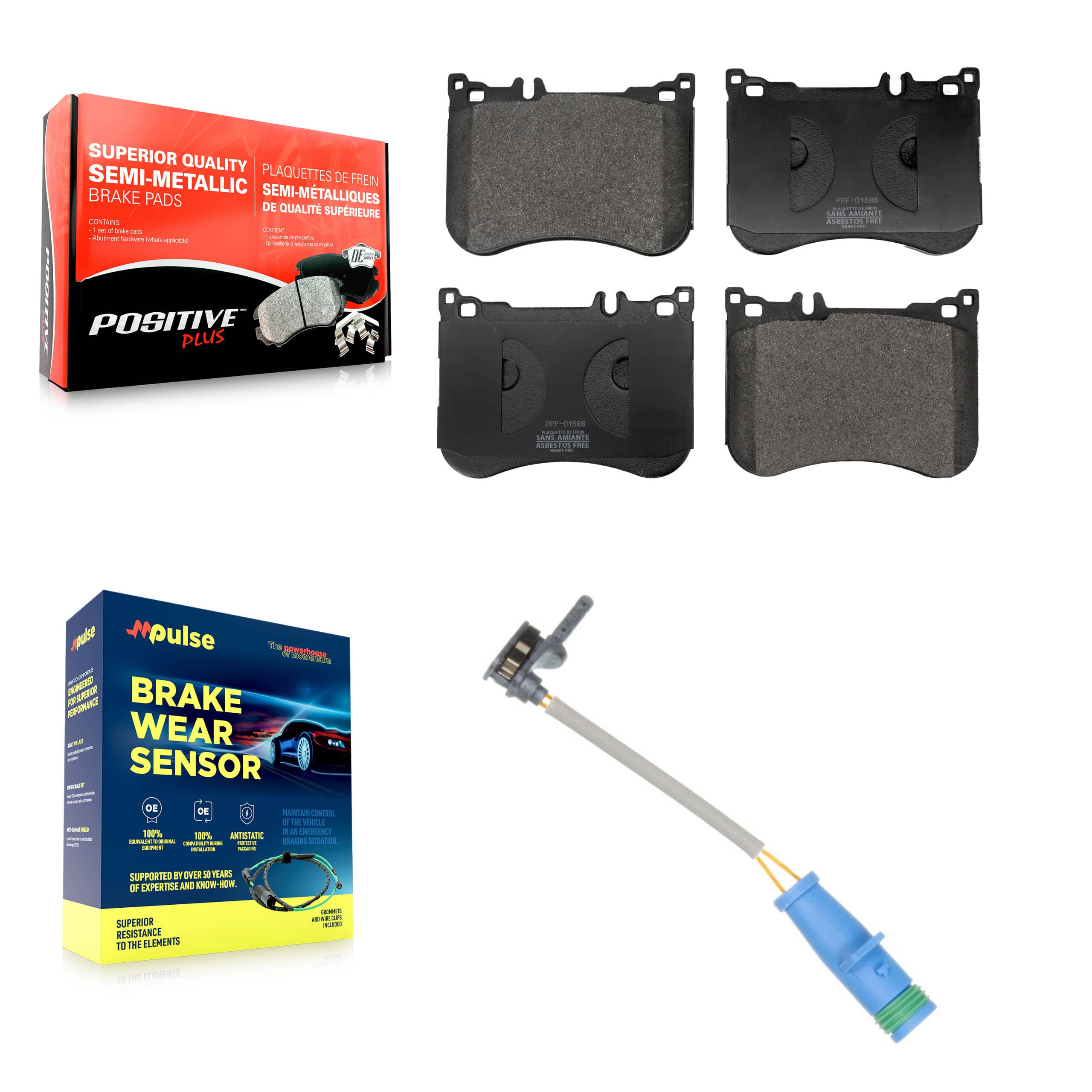 Positive Plus - KPW-101388 - Front Disc Brake Pad Kits