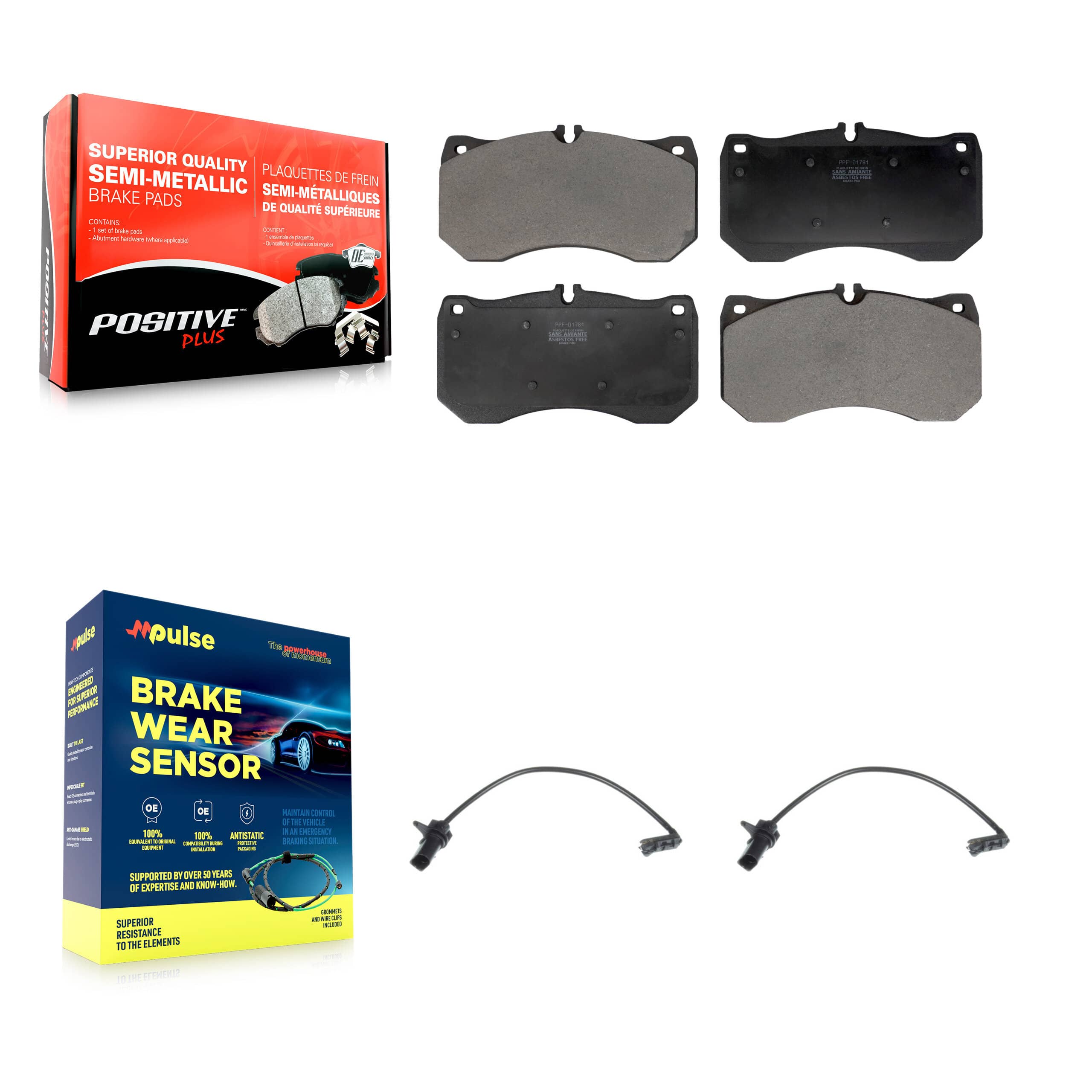 Positive Plus - KPW-101400 - Front Disc Brake Pad Kits