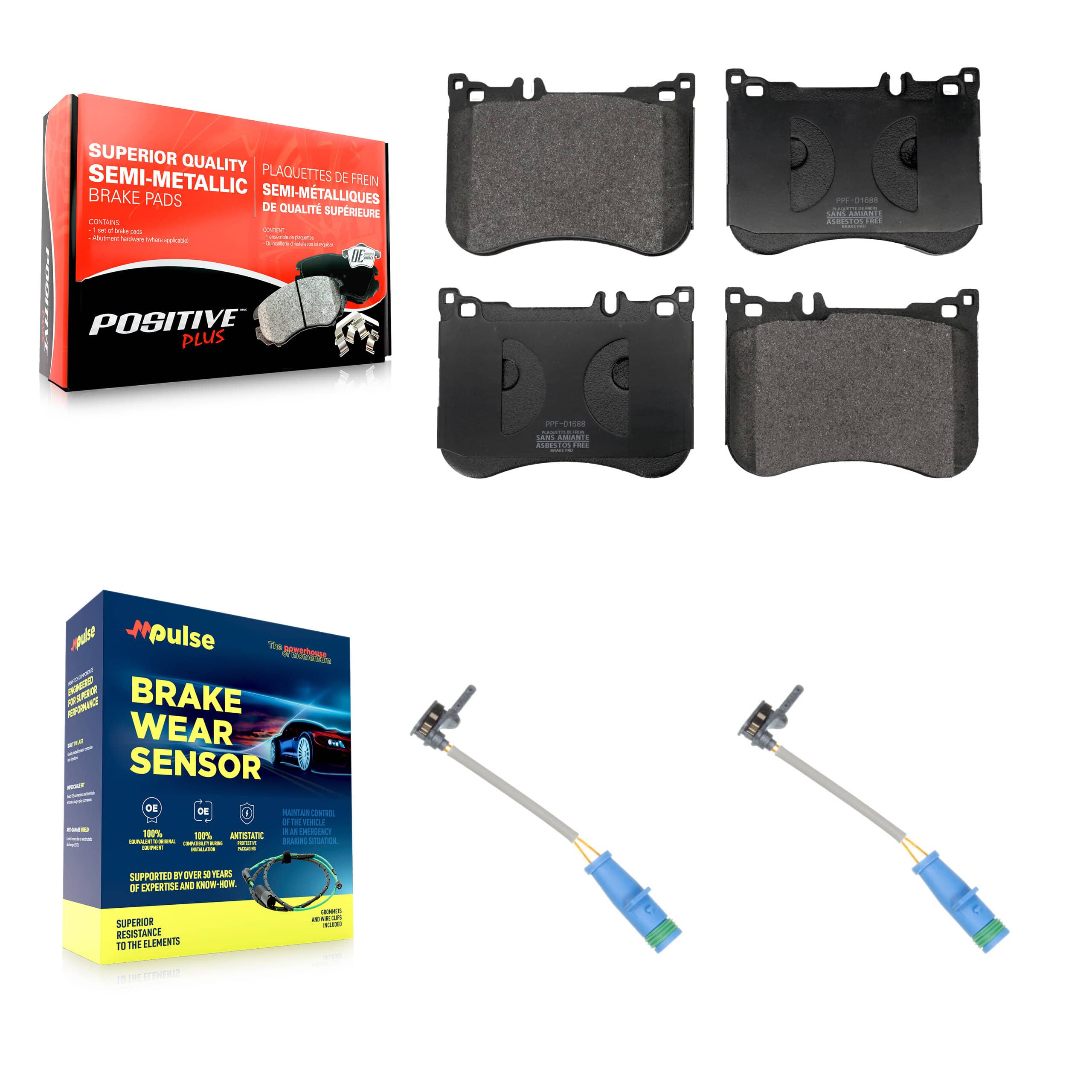Positive Plus - KPW-101407 - Front Disc Brake Pad Kits