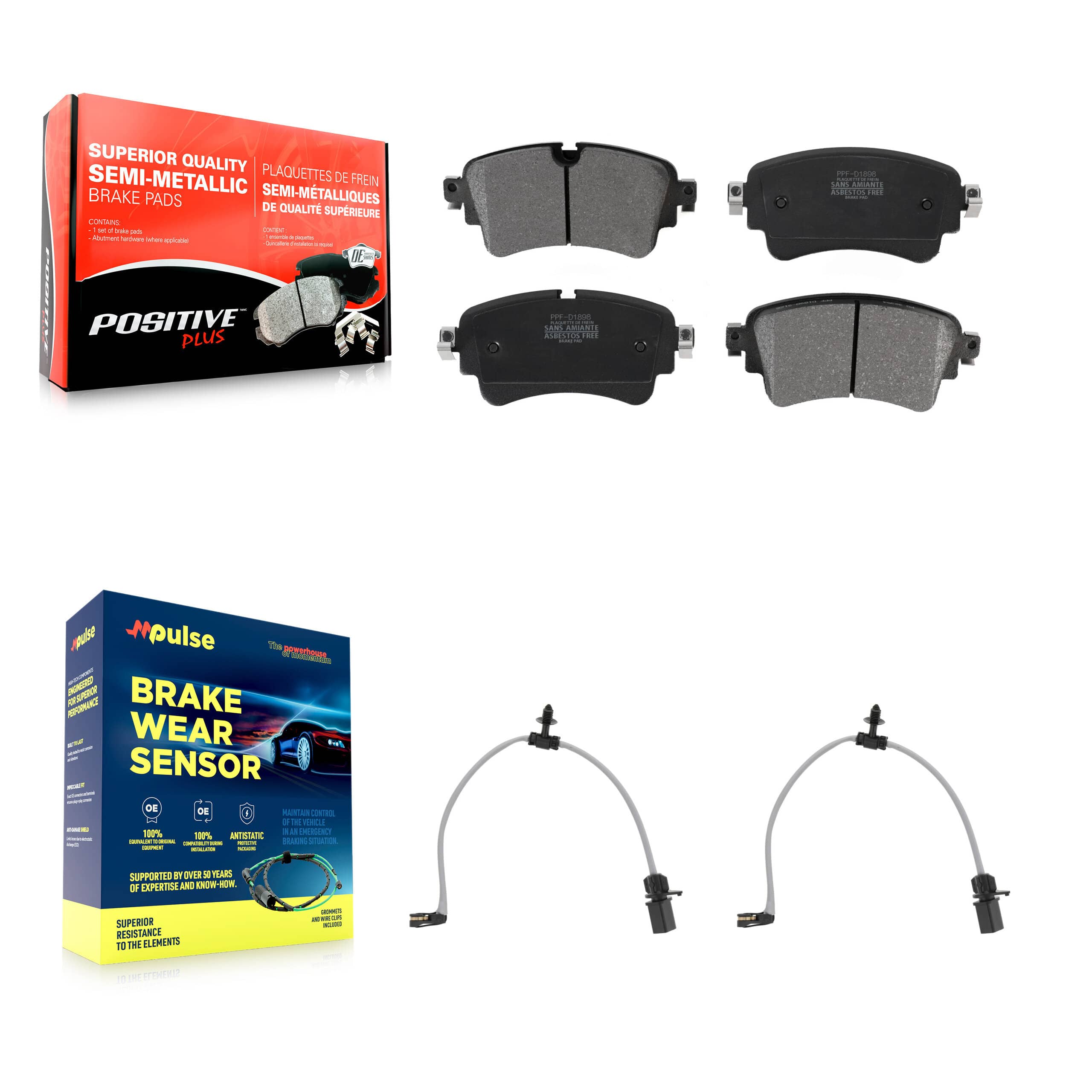 Positive Plus - KPW-101413 - Rear Disc Brake Pad Kits