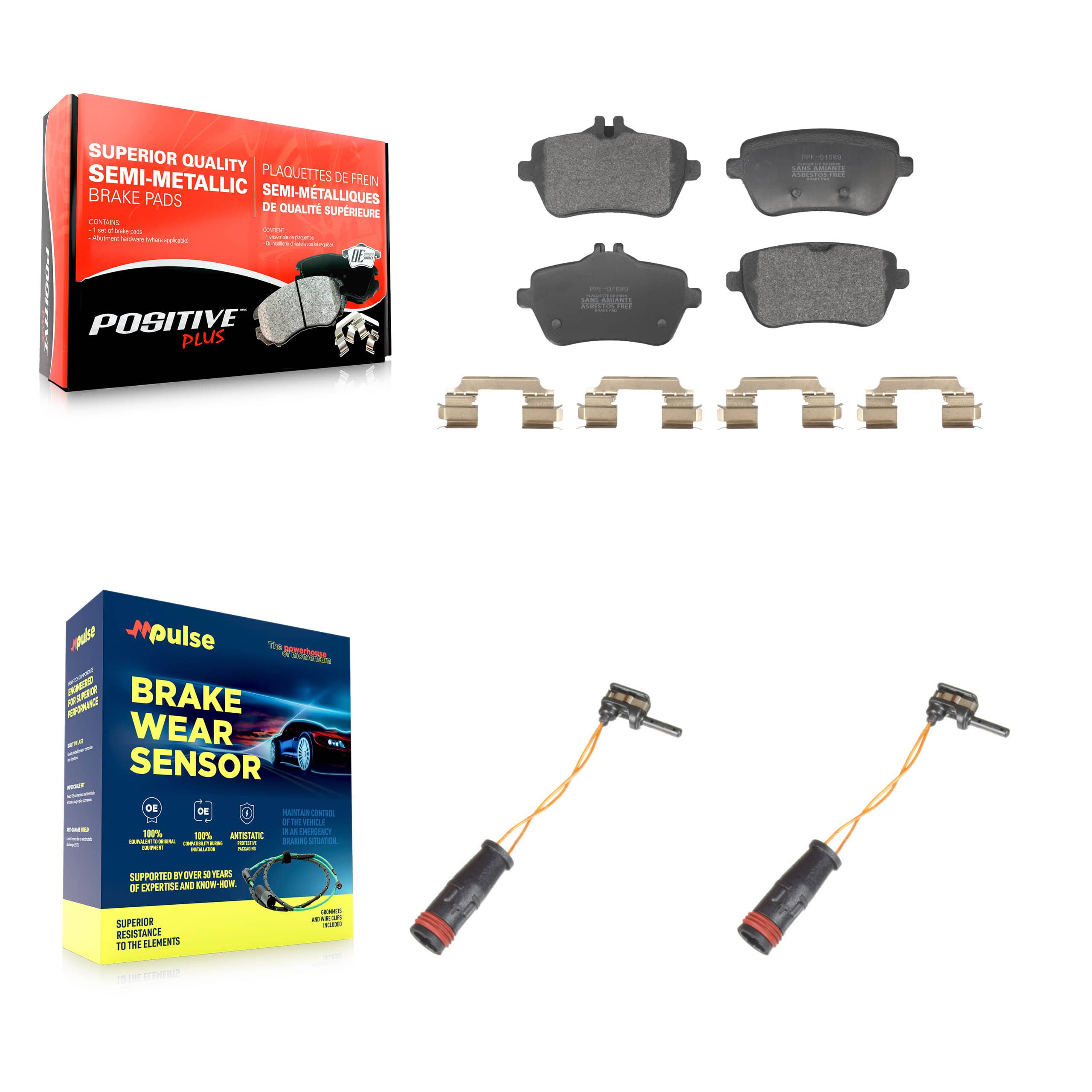 Positive Plus - KPW-101416 - Rear Disc Brake Pad Kits