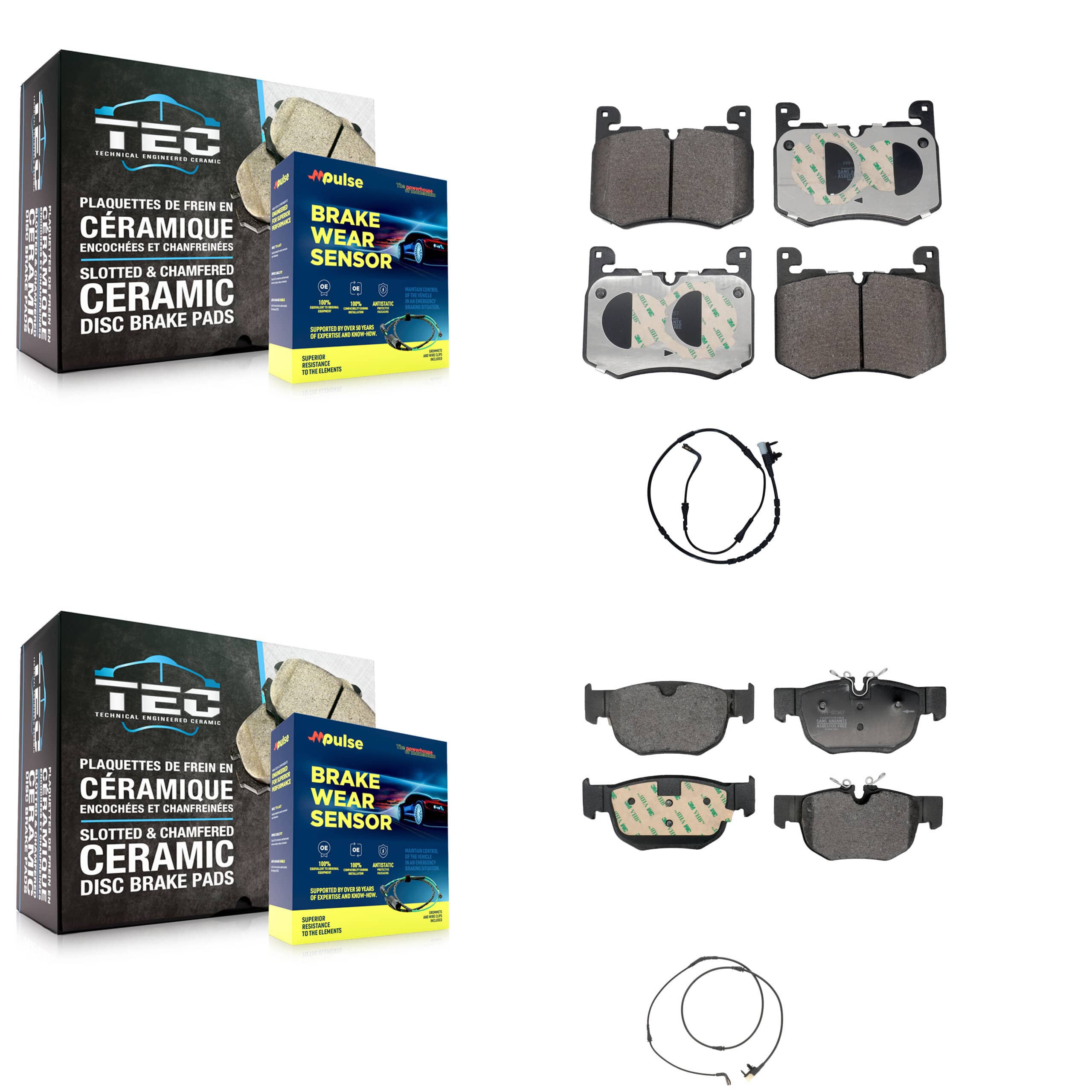 Positive Plus - KPW-101434 - Front and Rear Disc Brake Pad Kits