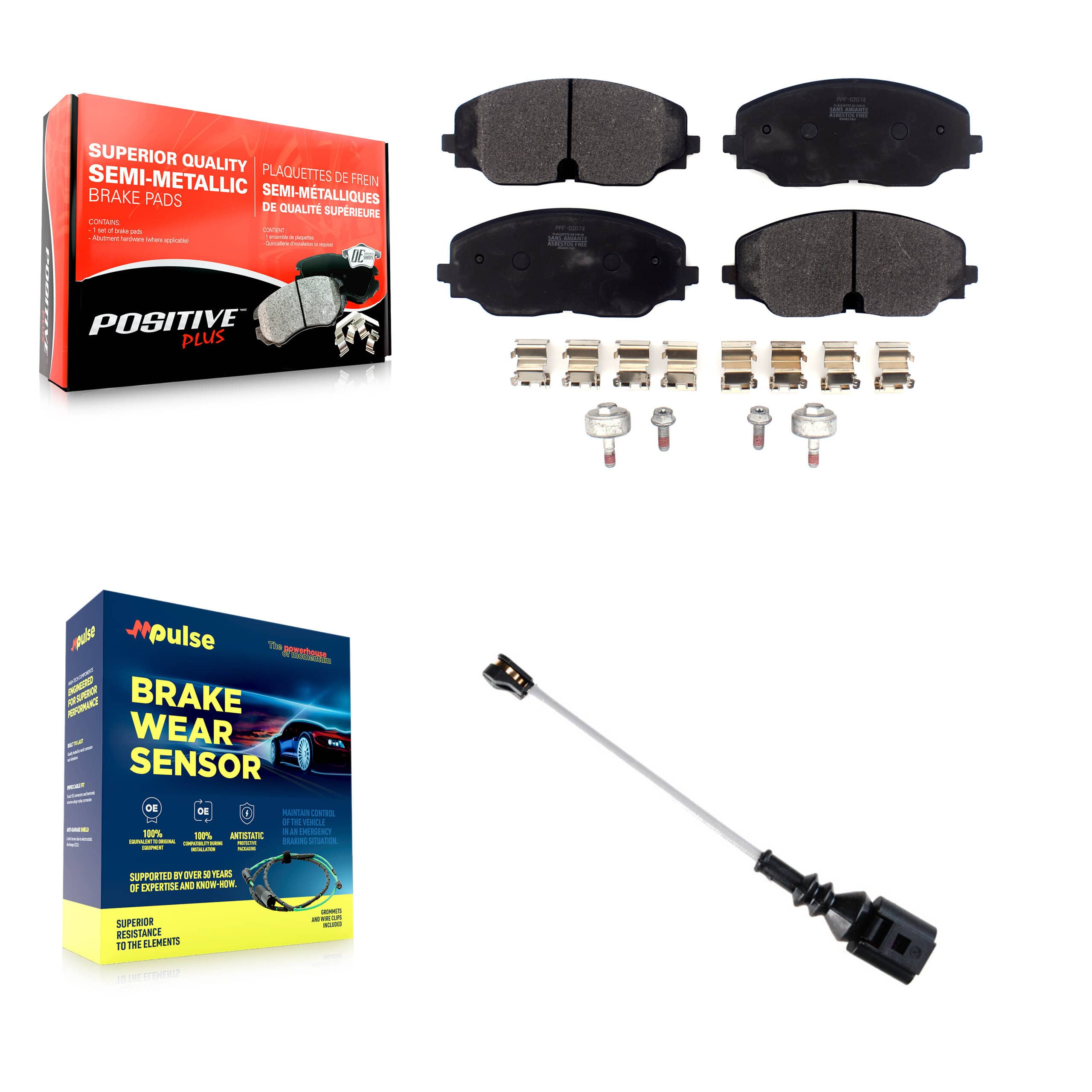 Positive Plus - KPW-101565 - Front Disc Brake Pad Kits