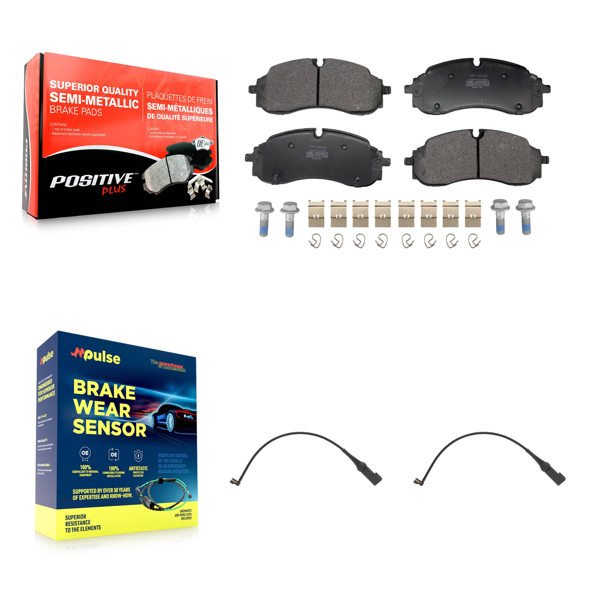 Positive Plus - KPW-101588 - Front Disc Brake Pad Kits