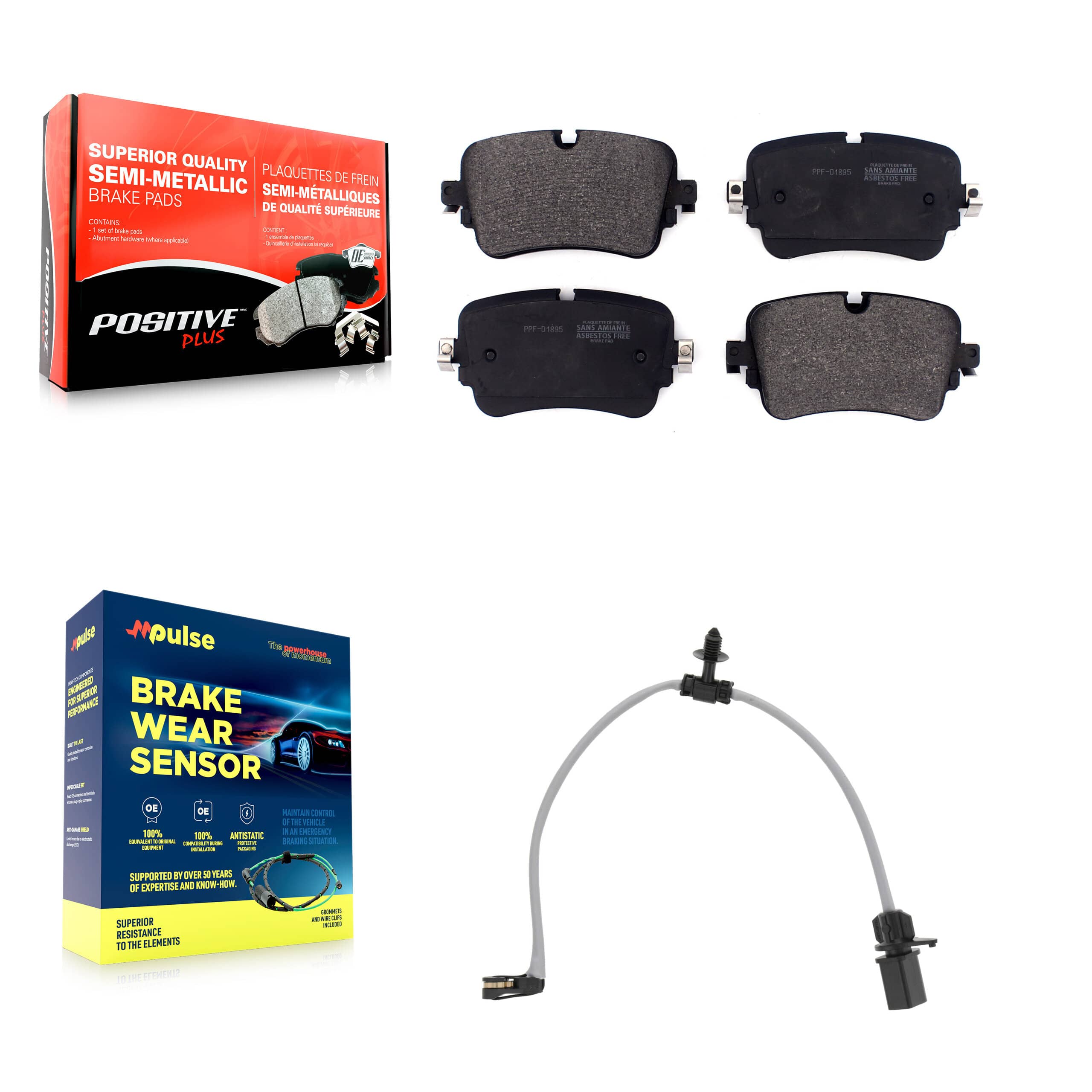 Positive Plus - KPW-101607 - Rear Disc Brake Pad Kits