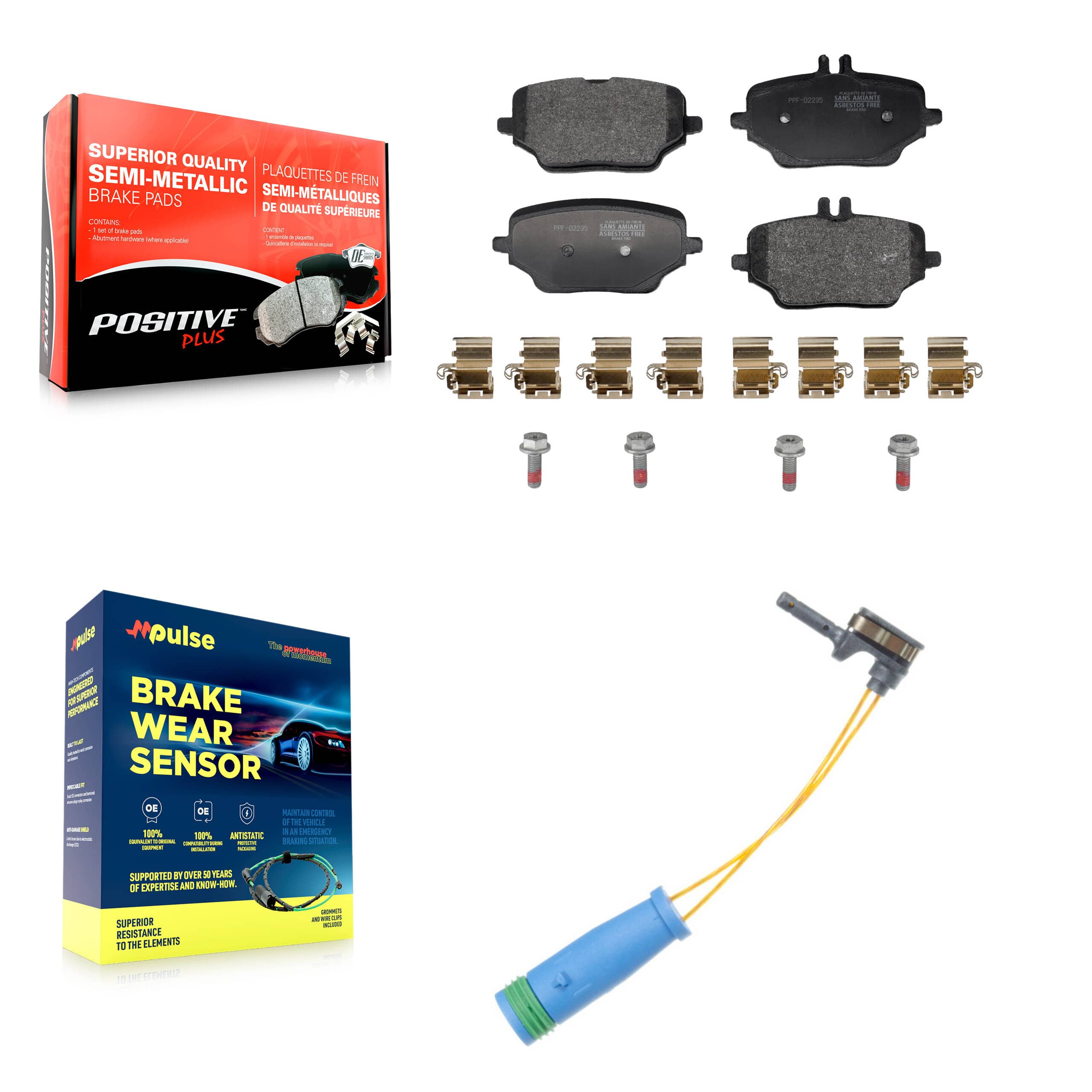 Positive Plus - KPW-101618 - Rear Disc Brake Pad Kits