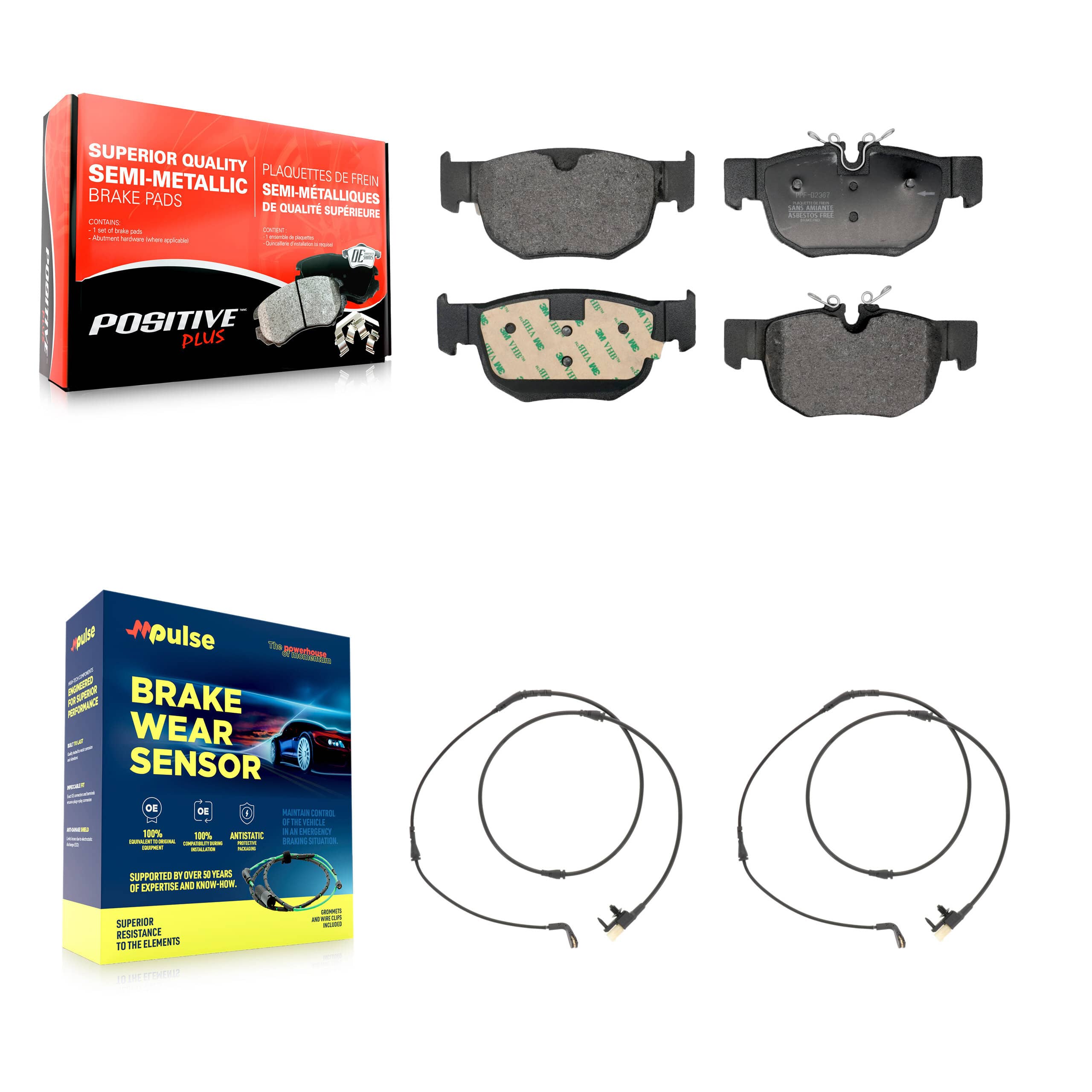 Positive Plus - KPW-101622 - Rear Disc Brake Pad Kits