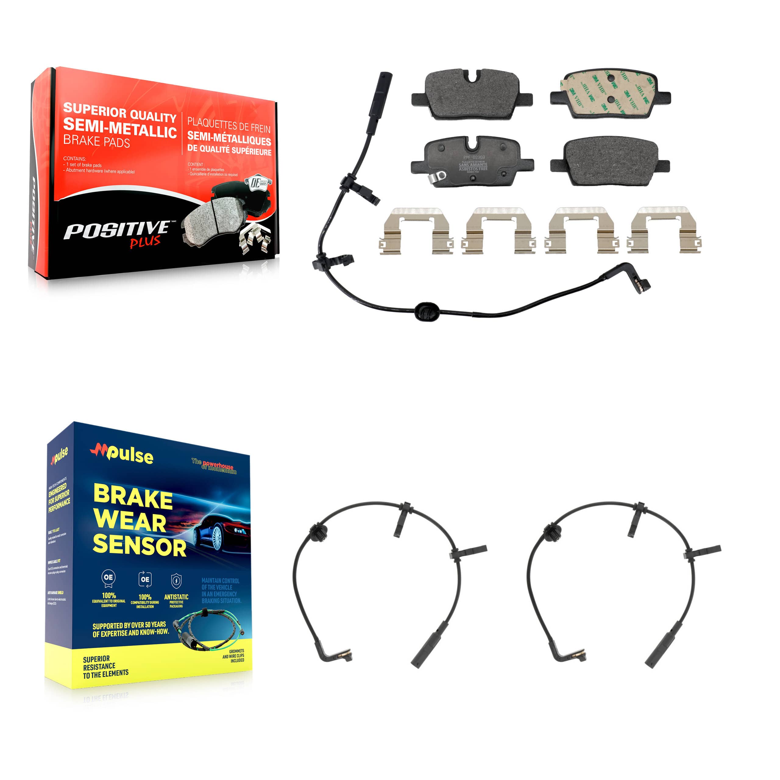 Positive Plus - KPW-101627 - Rear Disc Brake Pad Kits