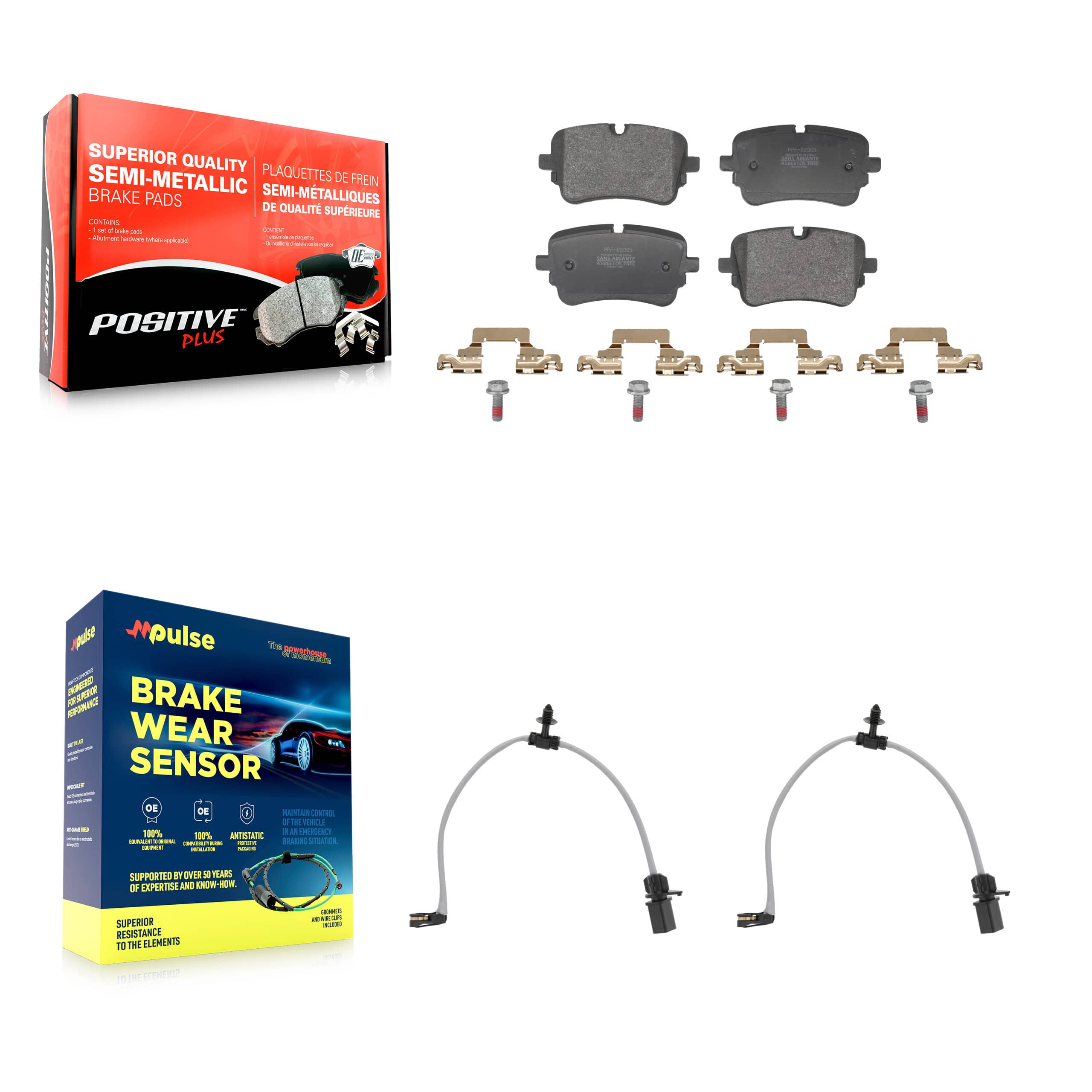 Positive Plus - KPW-101631 - Rear Disc Brake Pad Kits
