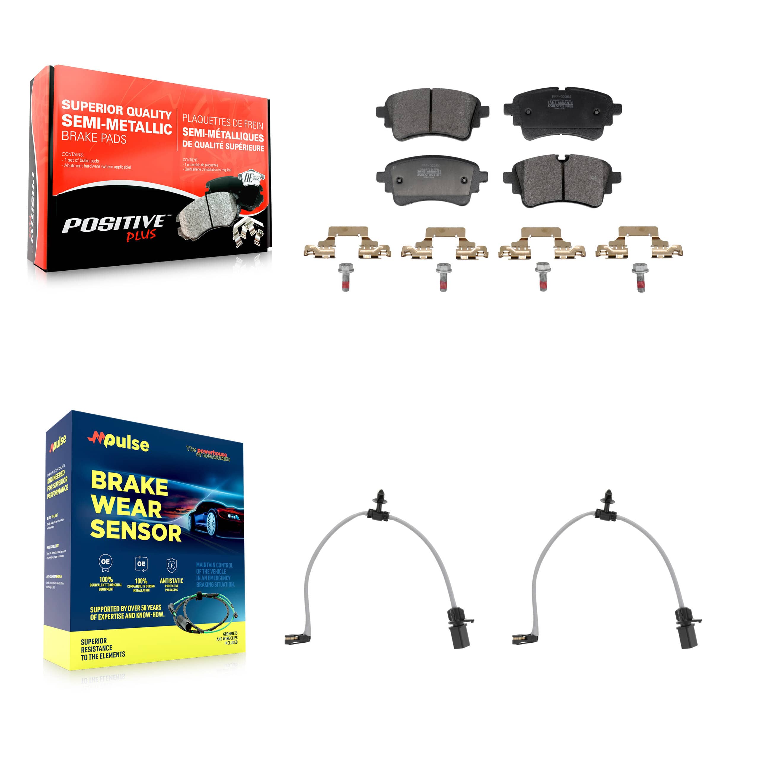 Positive Plus - KPW-101632 - Rear Disc Brake Pad Kits