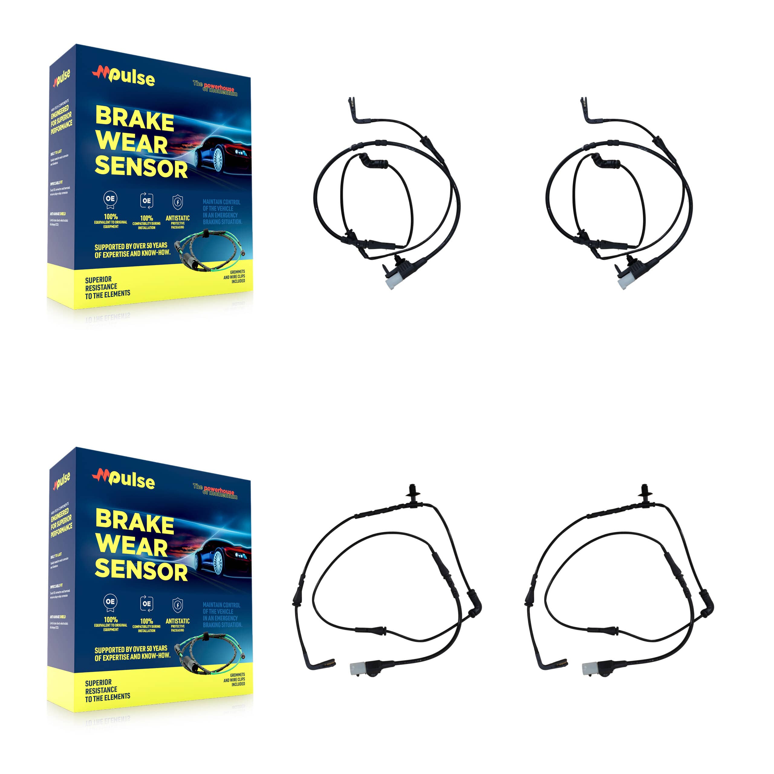 Mpulse - KSE-100122 - Front and Rear Disc Brake Pad Wear Sensor Kits