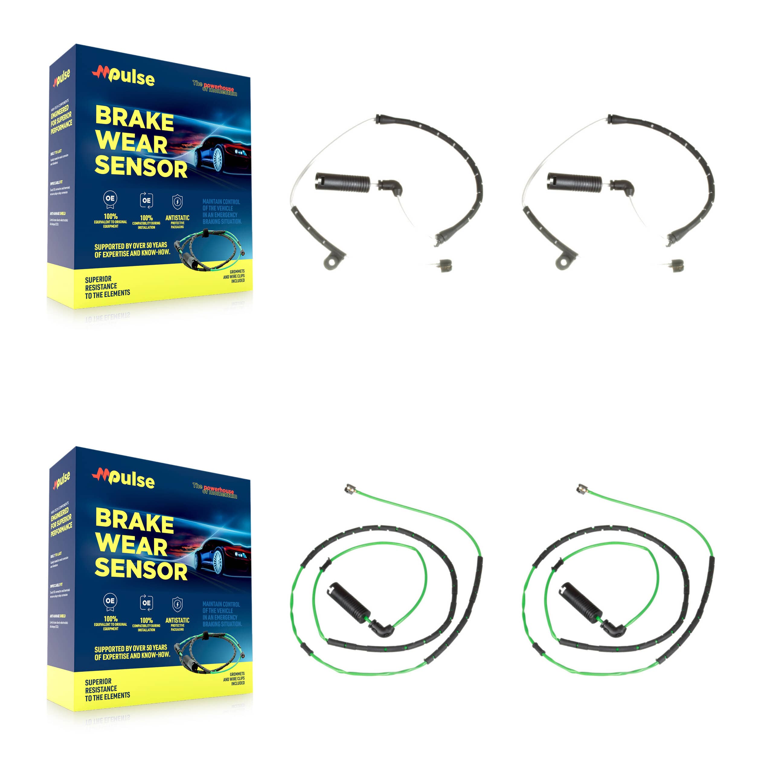 Mpulse - KSE-100127 - Front and Rear Disc Brake Pad Wear Sensor Kits