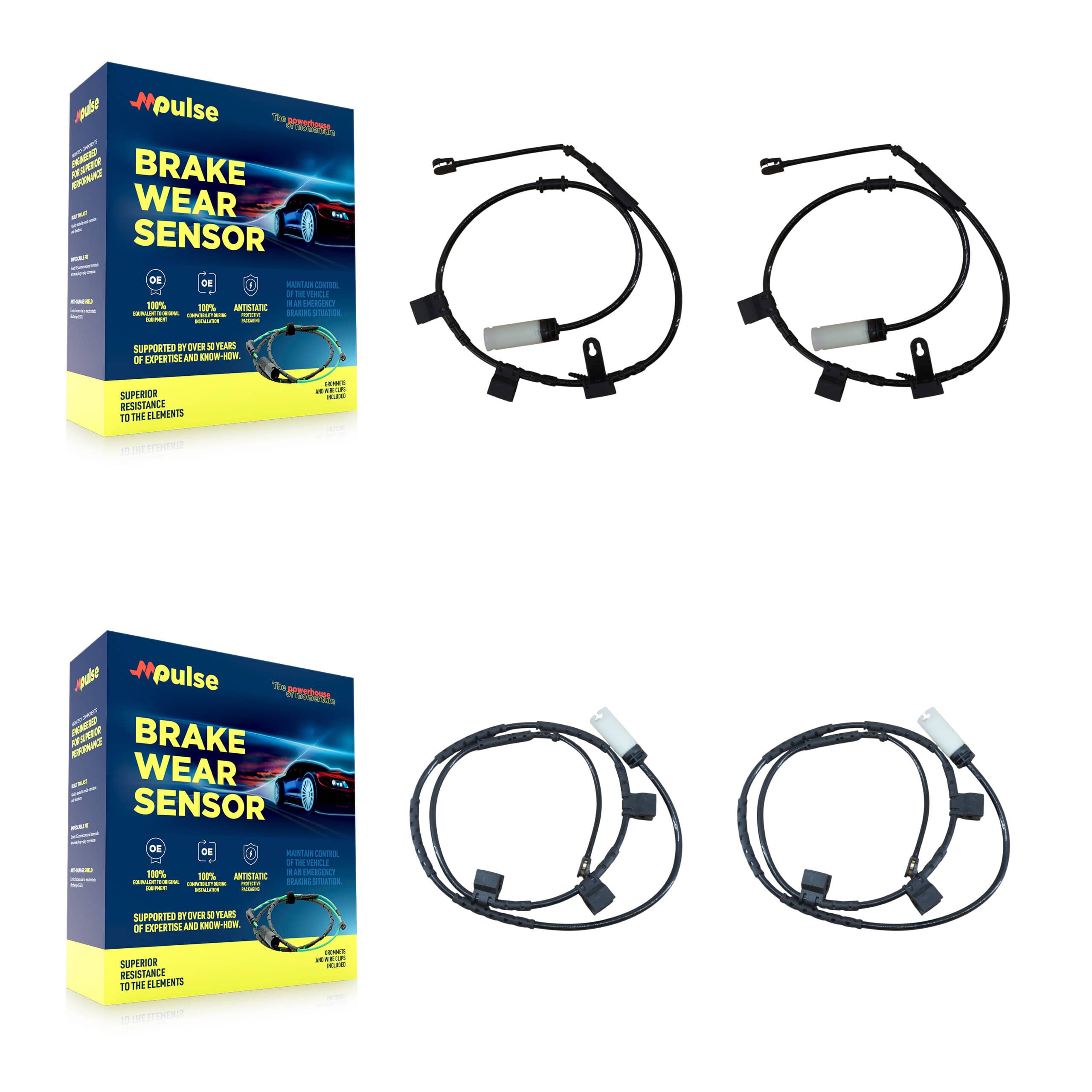 Mpulse - KSE-100128 - Front and Rear Disc Brake Pad Wear Sensor Kits