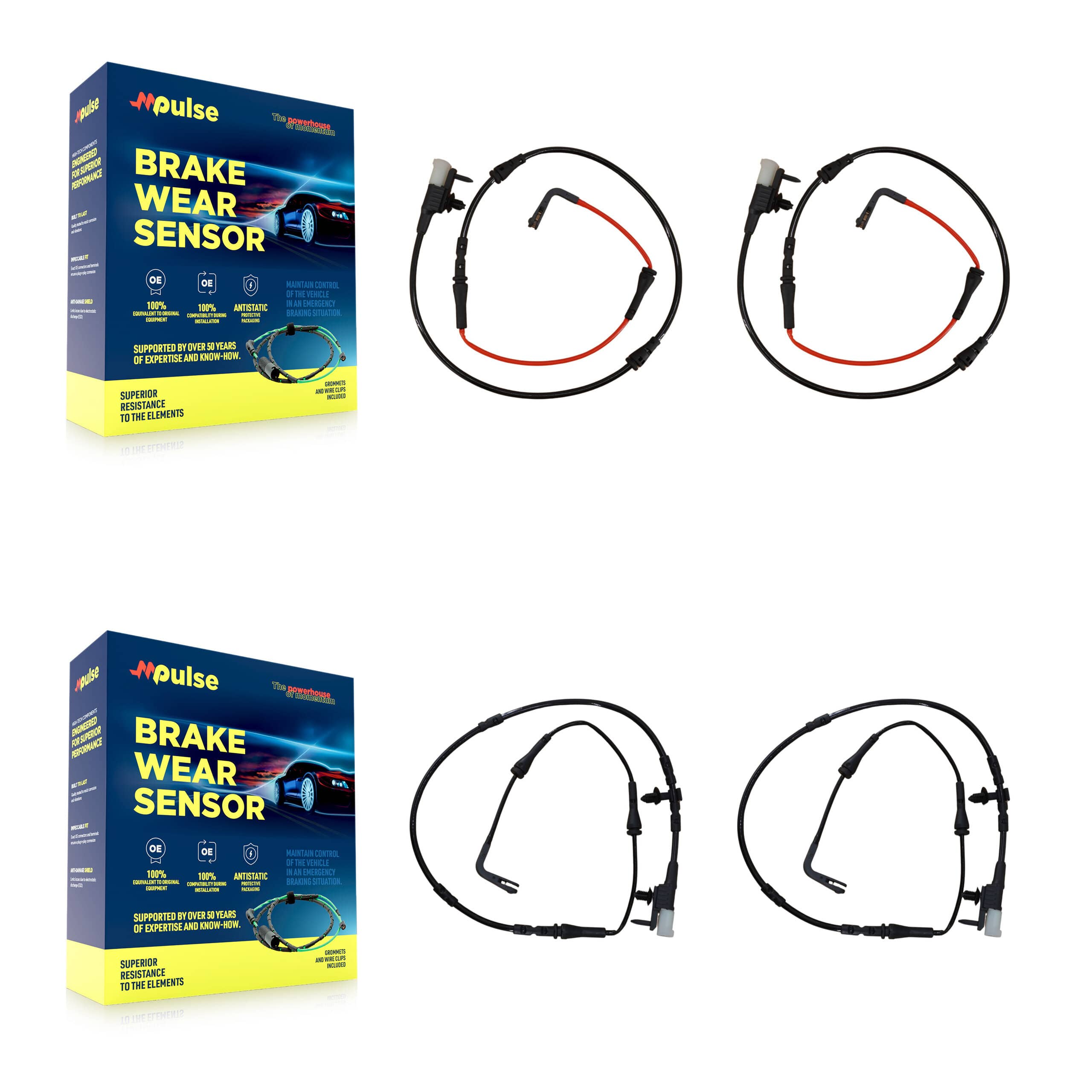 Mpulse - KSE-100133 - Front and Rear Disc Brake Pad Wear Sensor Kits