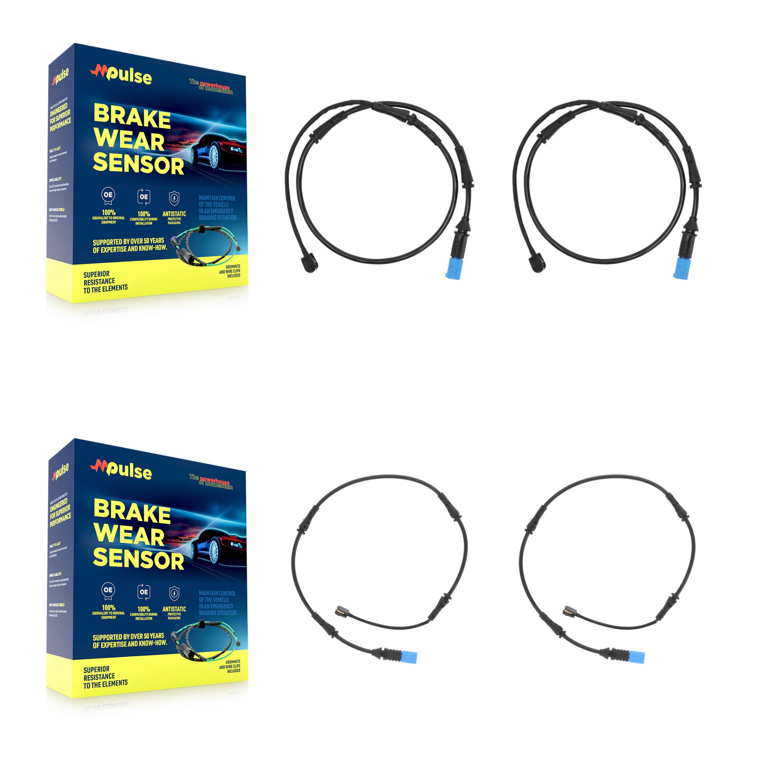 Mpulse - KSE-100137 - Front and Rear Disc Brake Pad Wear Sensor Kits