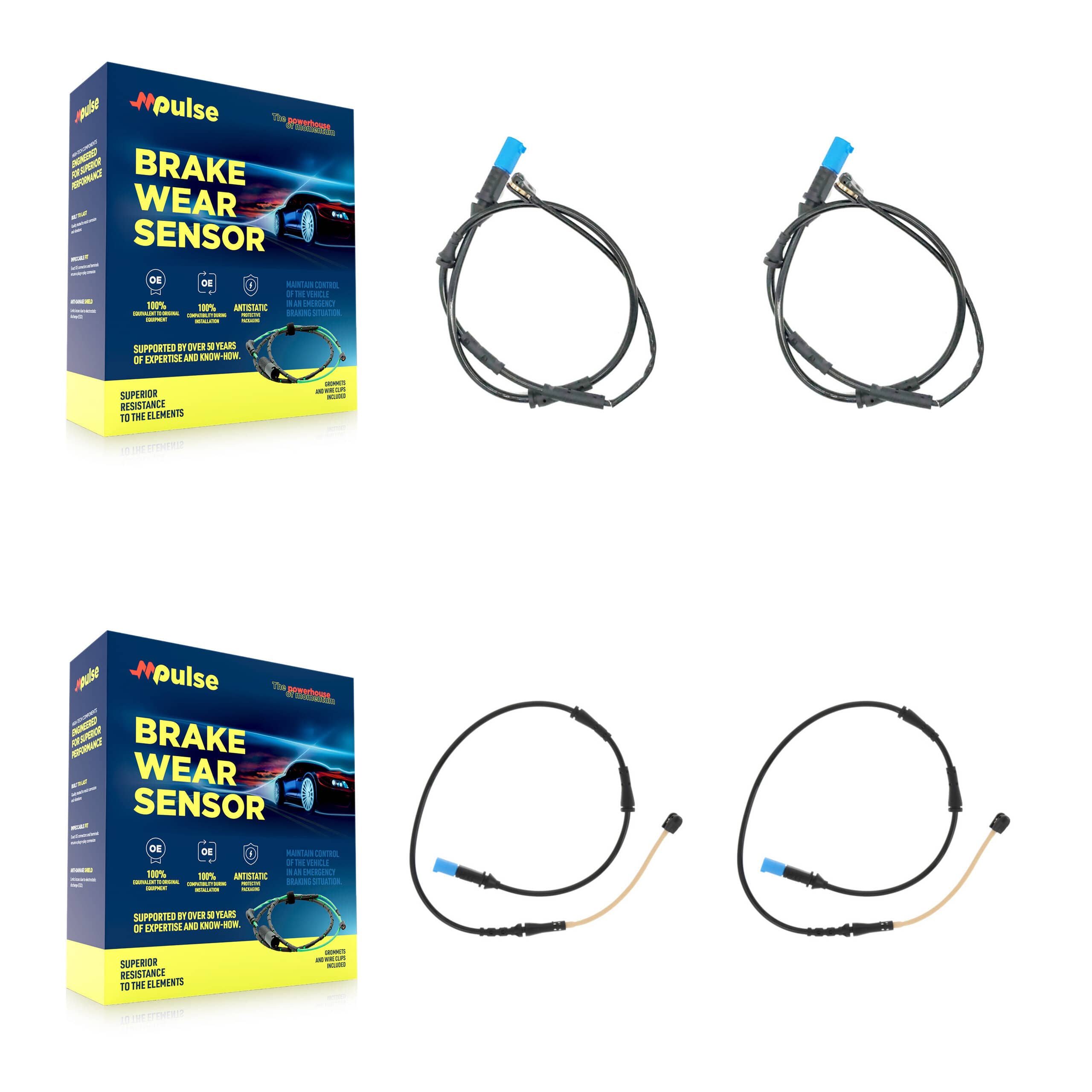 Mpulse - KSE-100140 - Front and Rear Disc Brake Pad Wear Sensor Kits