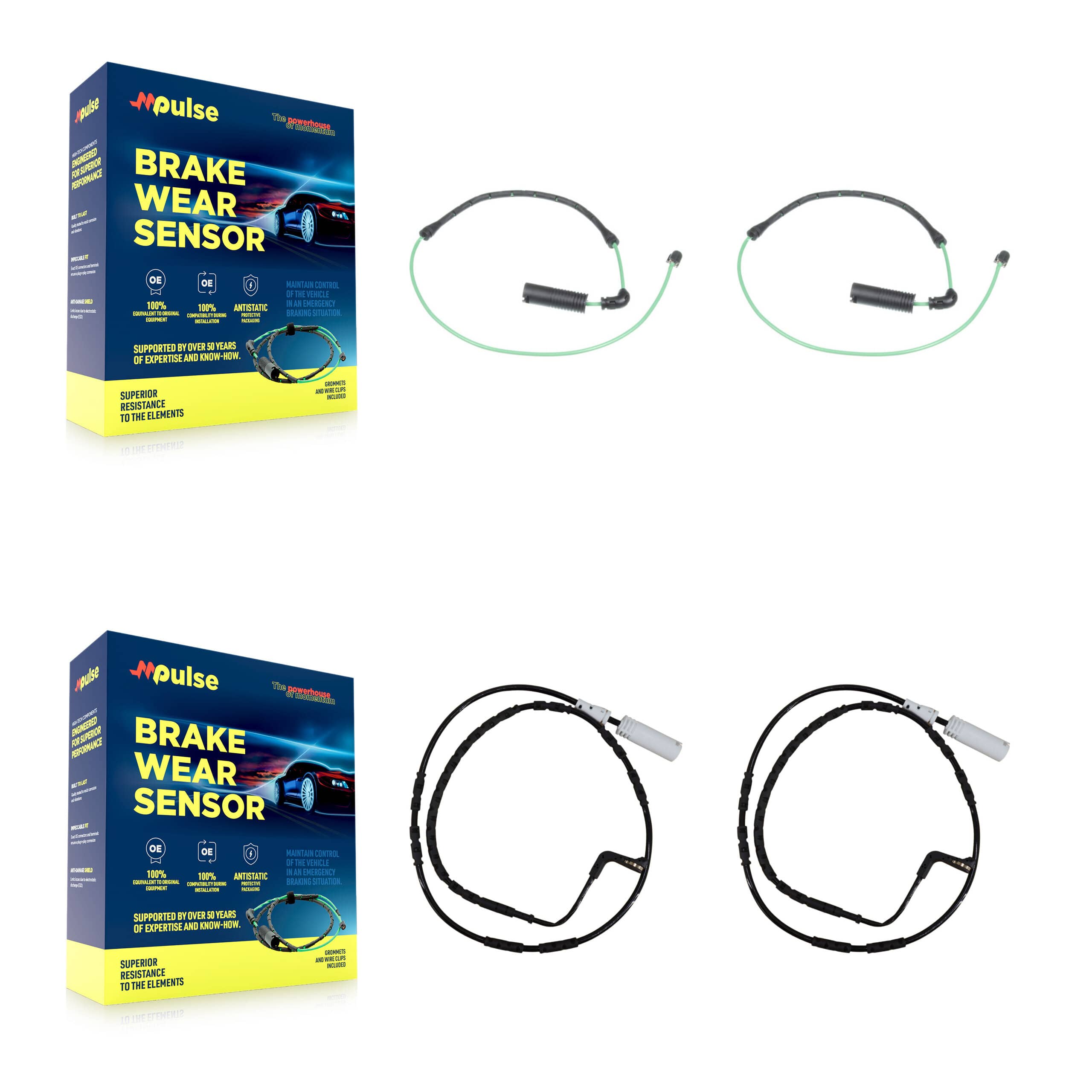 Mpulse - KSE-100145 - Front and Rear Disc Brake Pad Wear Sensor Kits