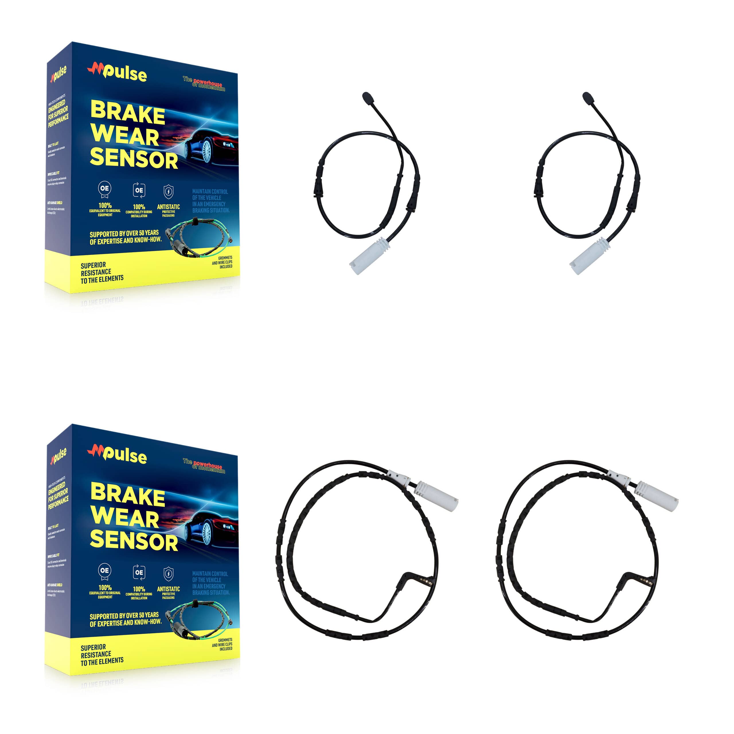 Mpulse - KSE-100147 - Front and Rear Disc Brake Pad Wear Sensor Kits
