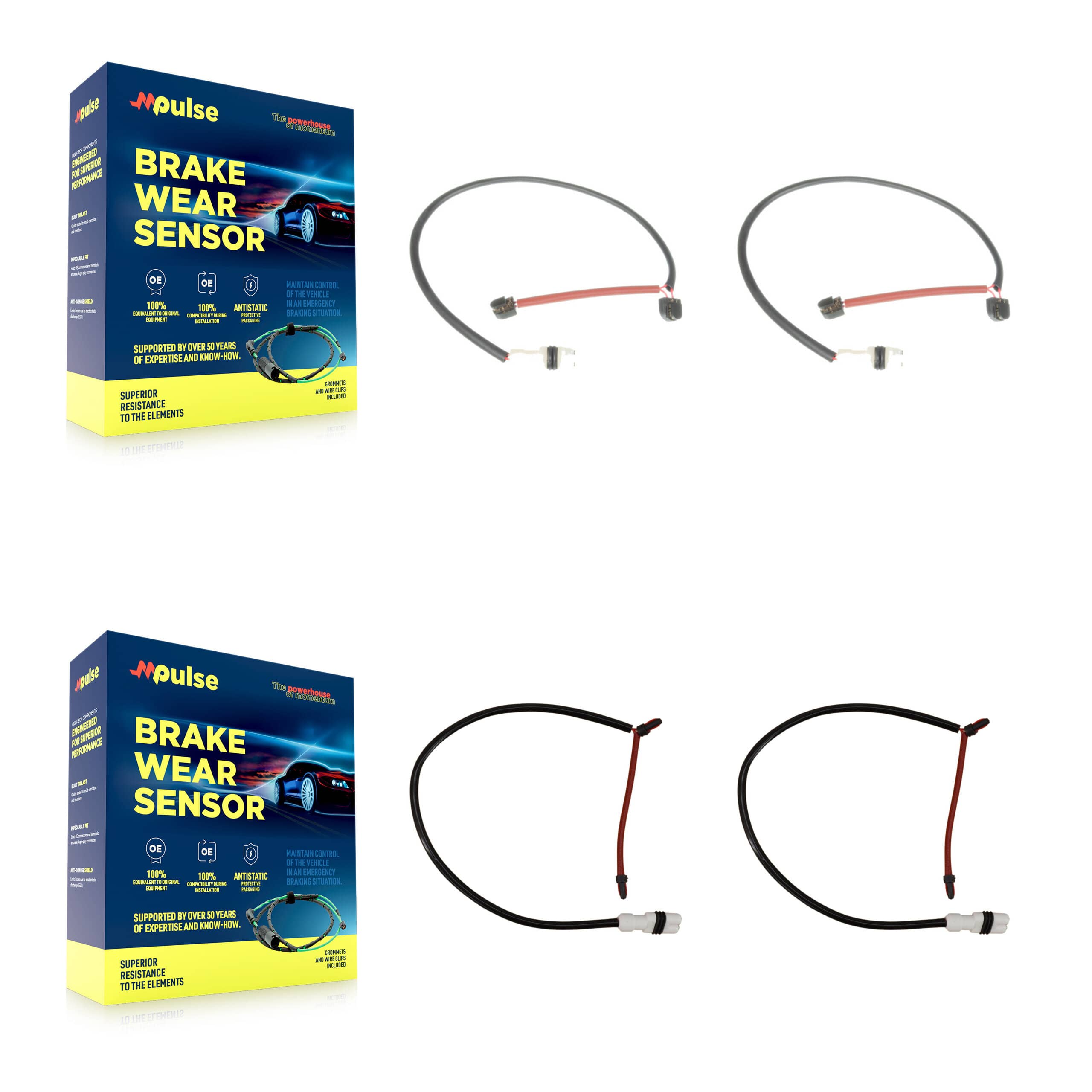 Mpulse - KSE-100150 - Front and Rear Disc Brake Pad Wear Sensor Kits