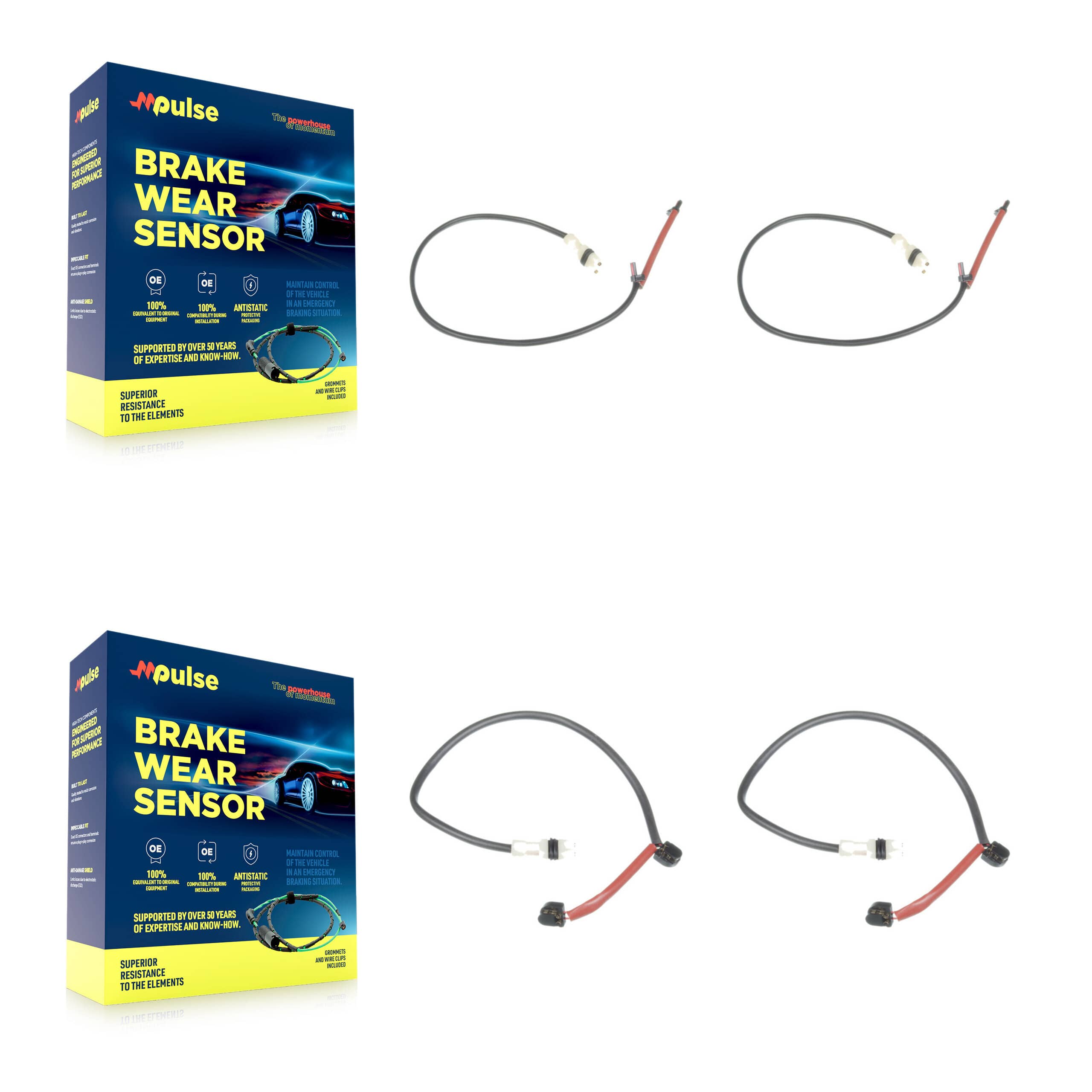 Mpulse - KSE-100152 - Front and Rear Disc Brake Pad Wear Sensor Kits