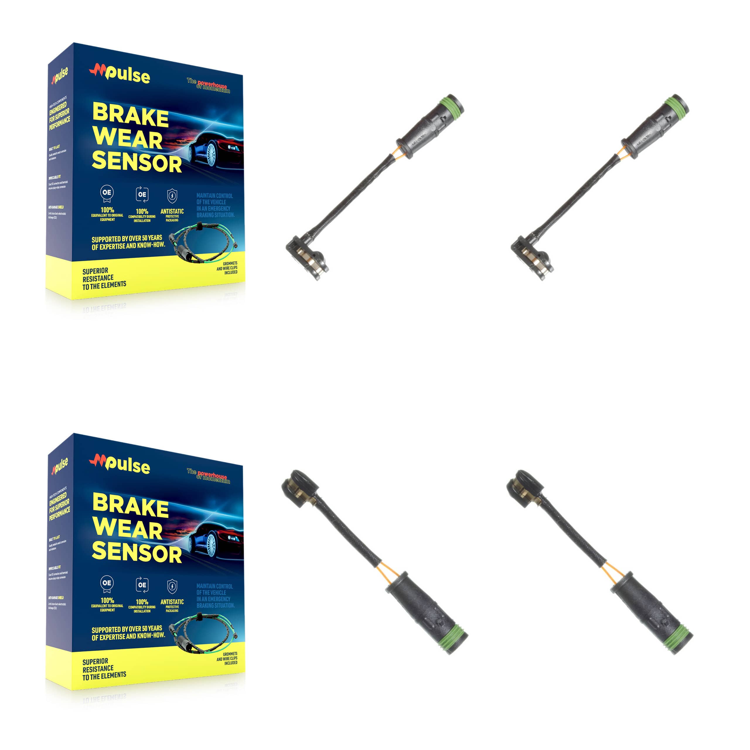 Mpulse - KSE-100163 - Front and Rear Disc Brake Pad Wear Sensor Kits