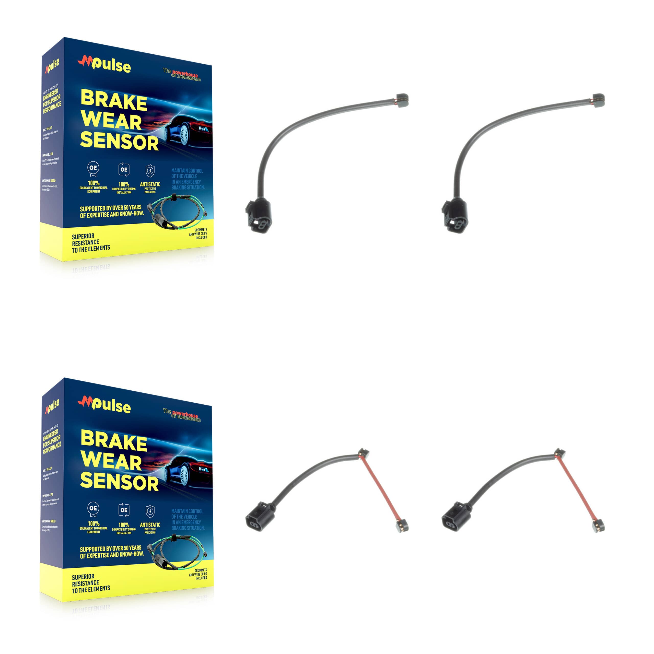 Mpulse - KSE-100181 - Front and Rear Disc Brake Pad Wear Sensor Kits