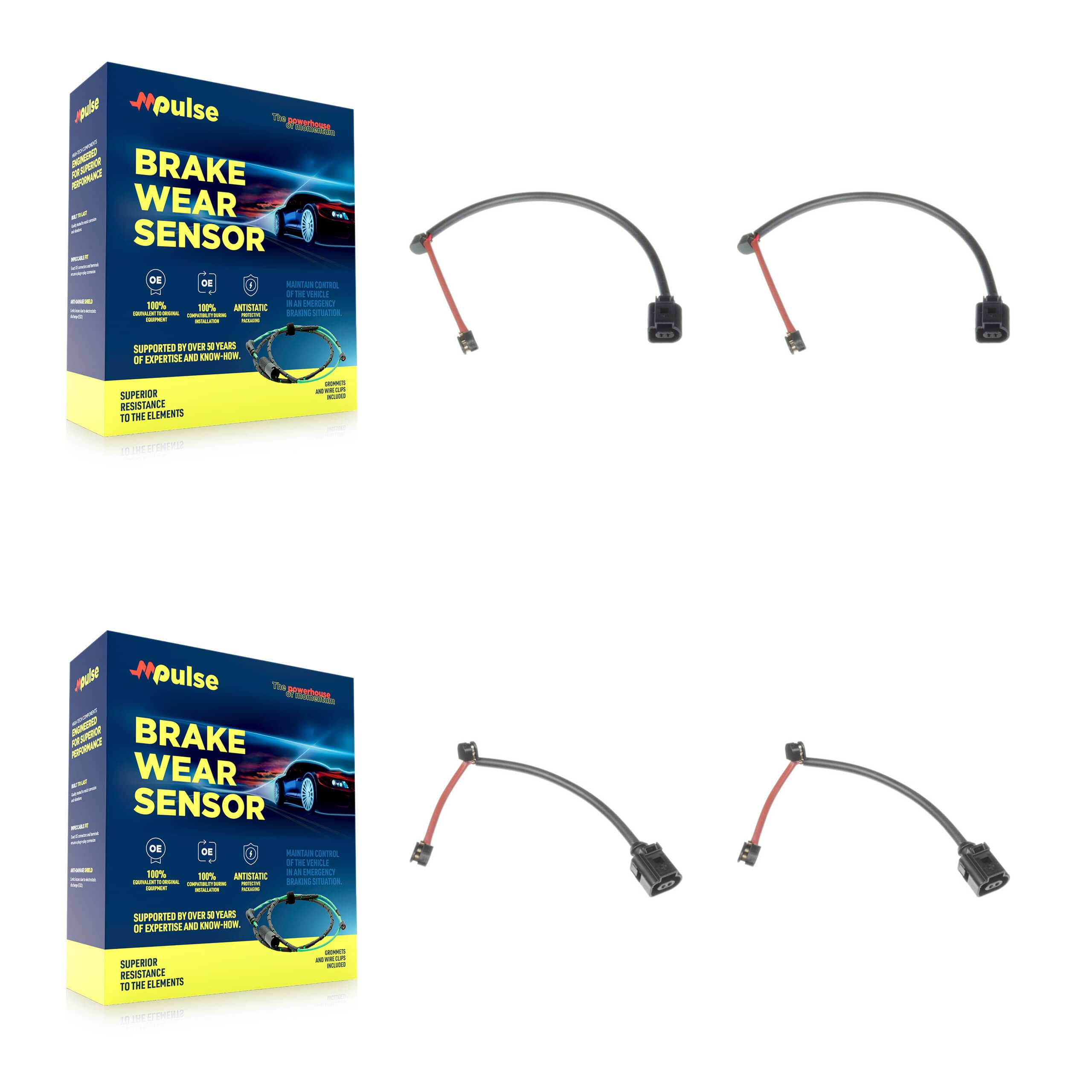 Mpulse - KSE-100183 - Front and Rear Disc Brake Pad Wear Sensor Kits