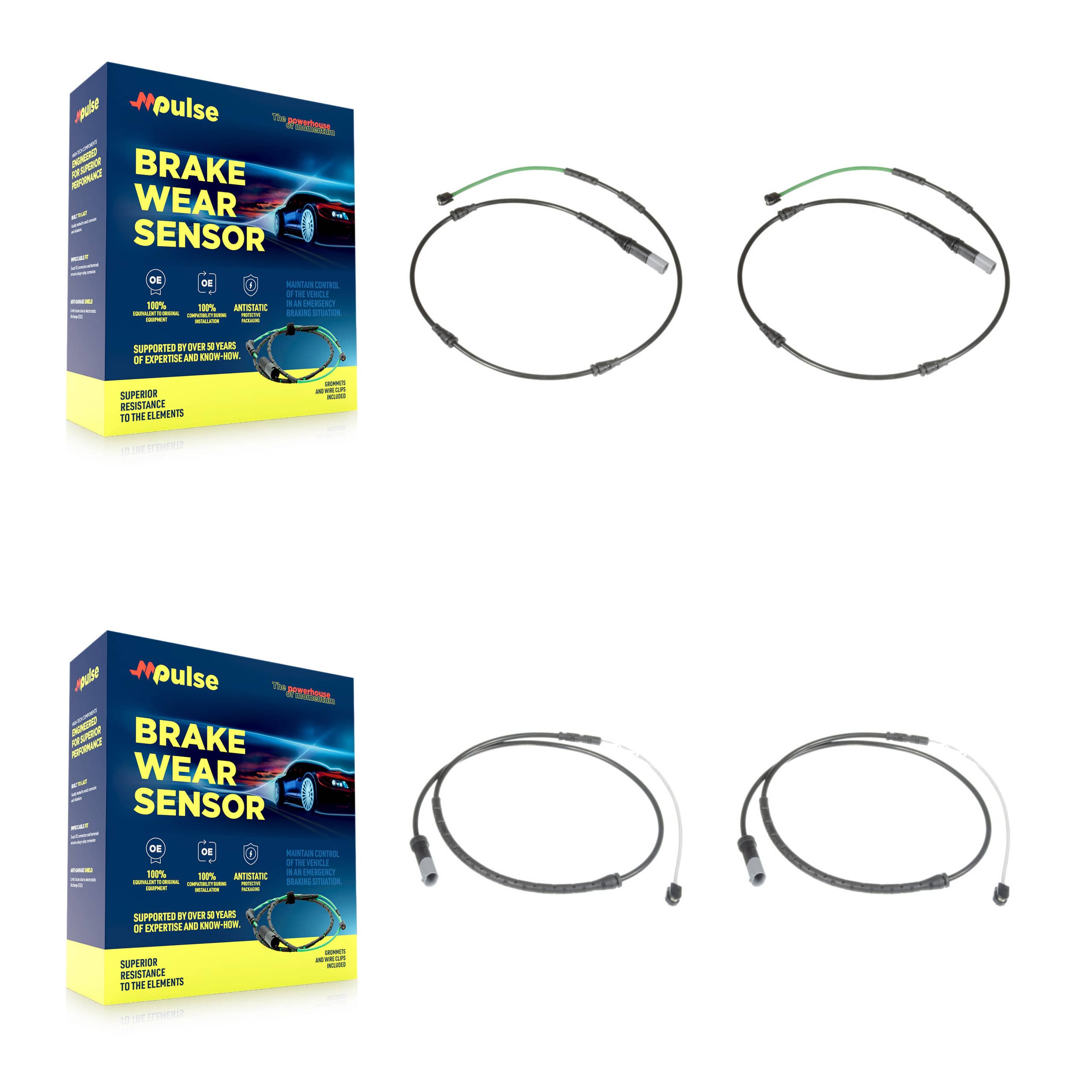 Mpulse - KSE-100192 - Front and Rear Disc Brake Pad Wear Sensor Kits