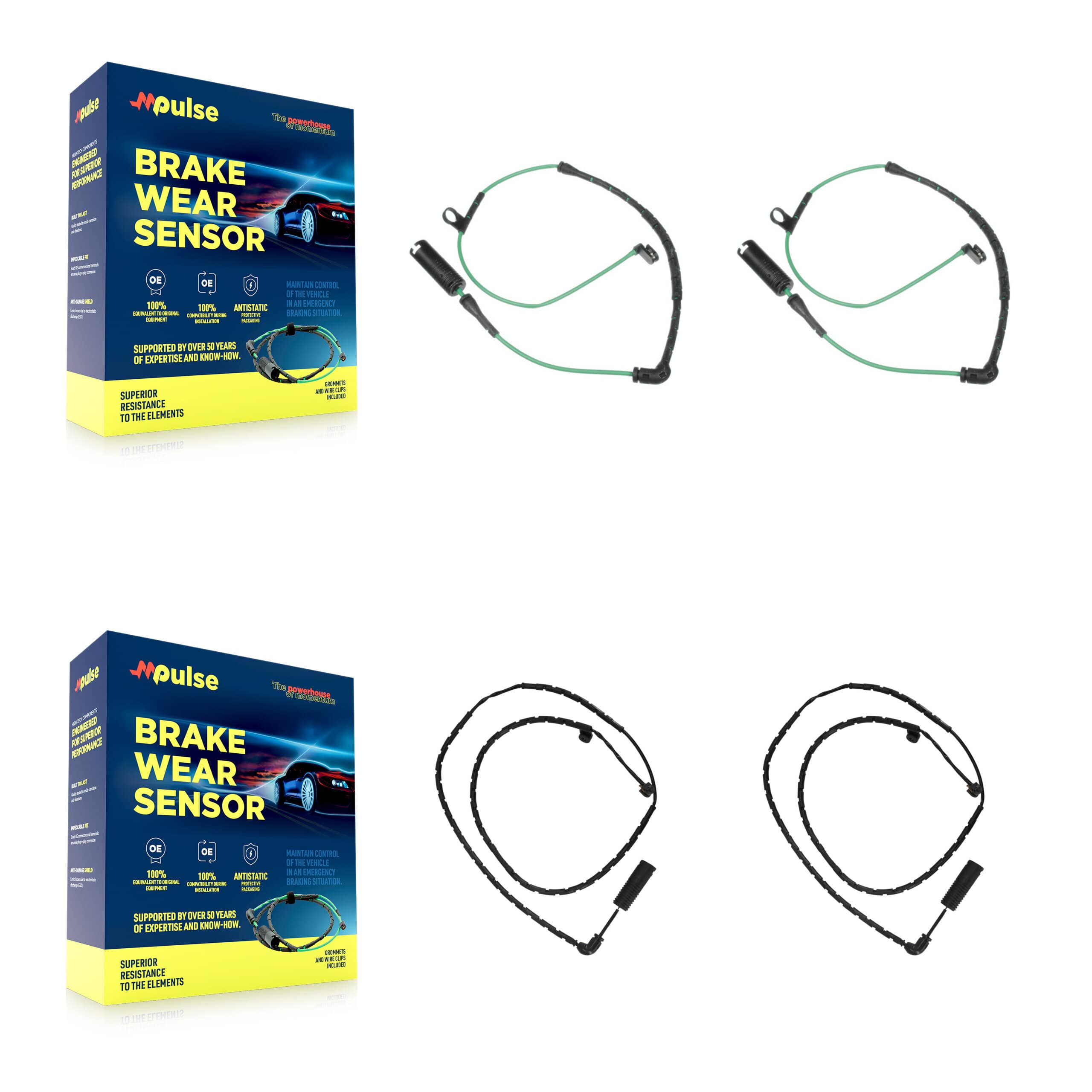Mpulse - KSE-100224 - Front and Rear Disc Brake Pad Wear Sensor Kits