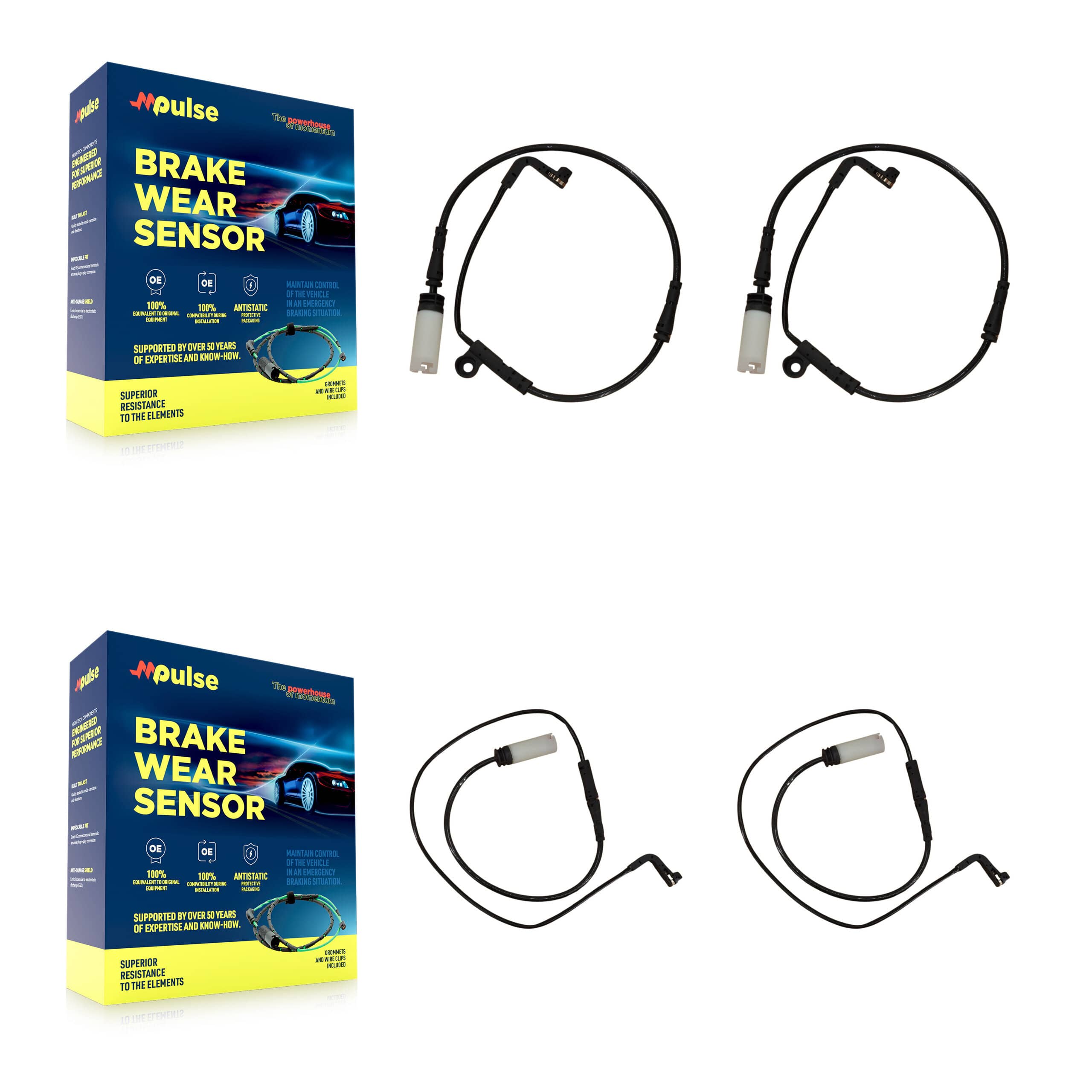 Mpulse - KSE-100229 - Front and Rear Disc Brake Pad Wear Sensor Kits