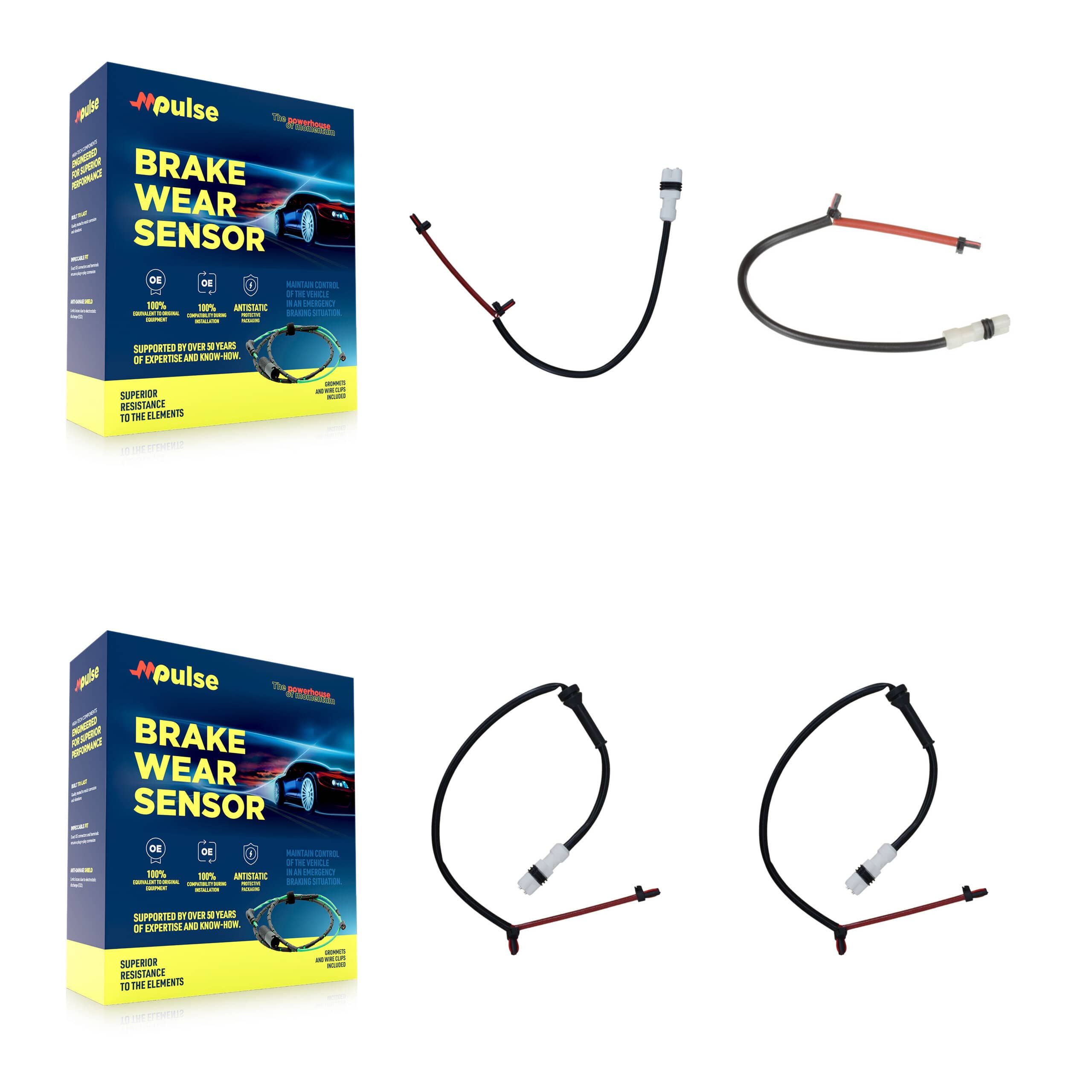 Mpulse - KSE-100393 - Front and Rear Disc Brake Pad Wear Sensor Kits