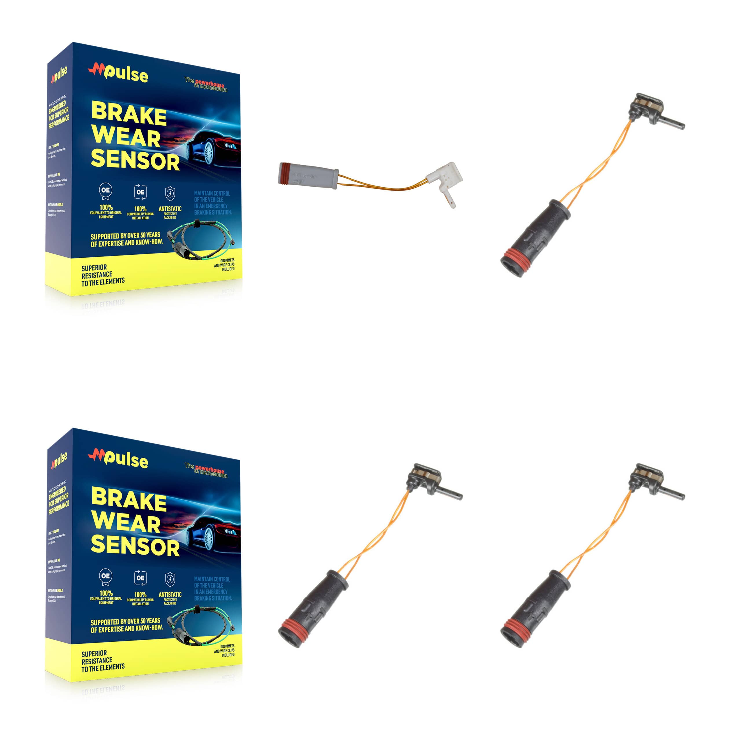 Mpulse - KSE-100395 - Front and Rear Disc Brake Pad Wear Sensor Kits